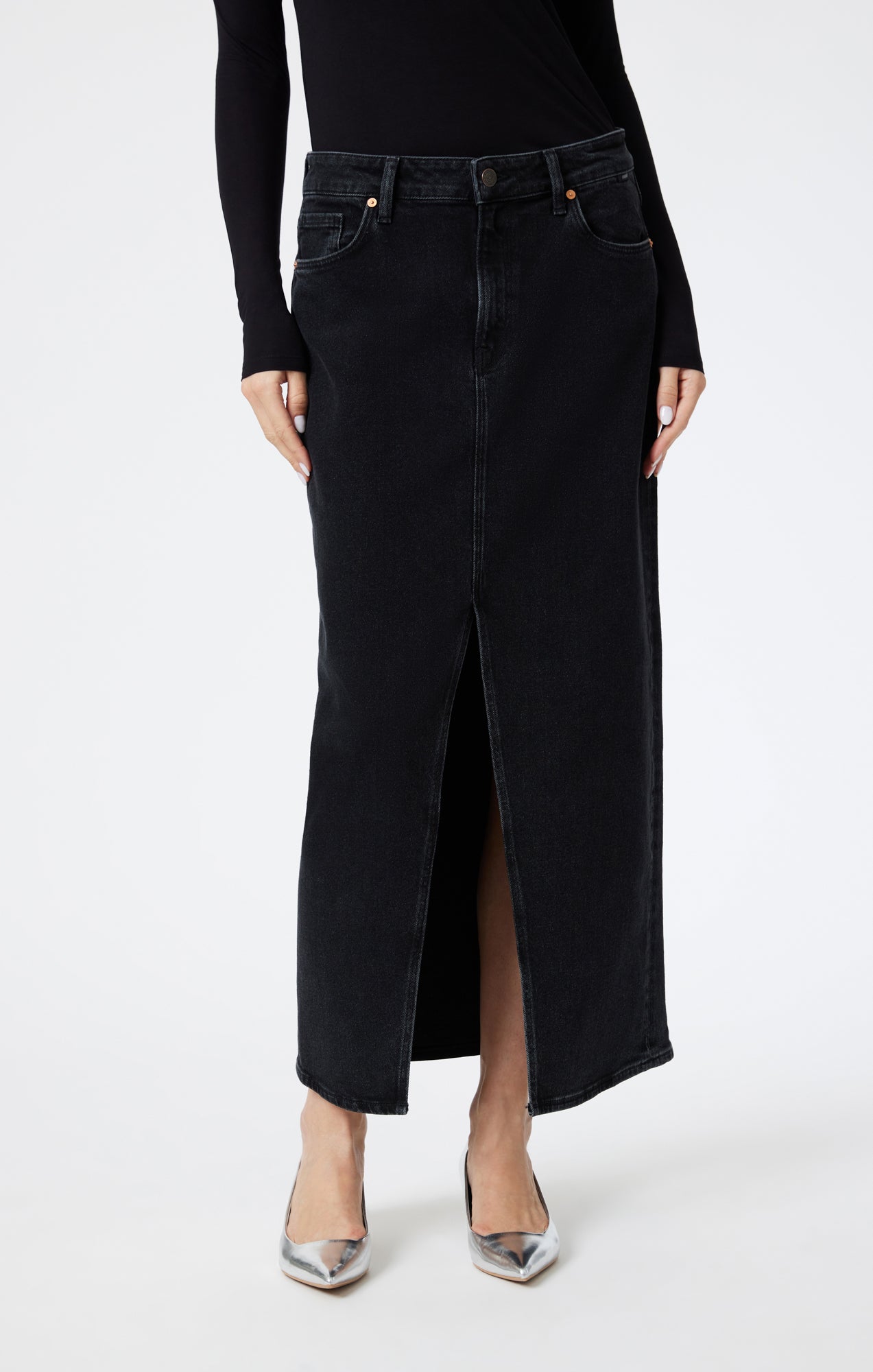 MILENA DENIM SKIRT IN DARK SMOKE DENIM - Mavi Jeans