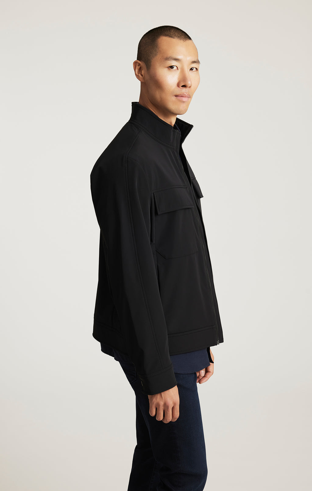 UTILITY JACKET IN JET BLACK - Mavi Jeans