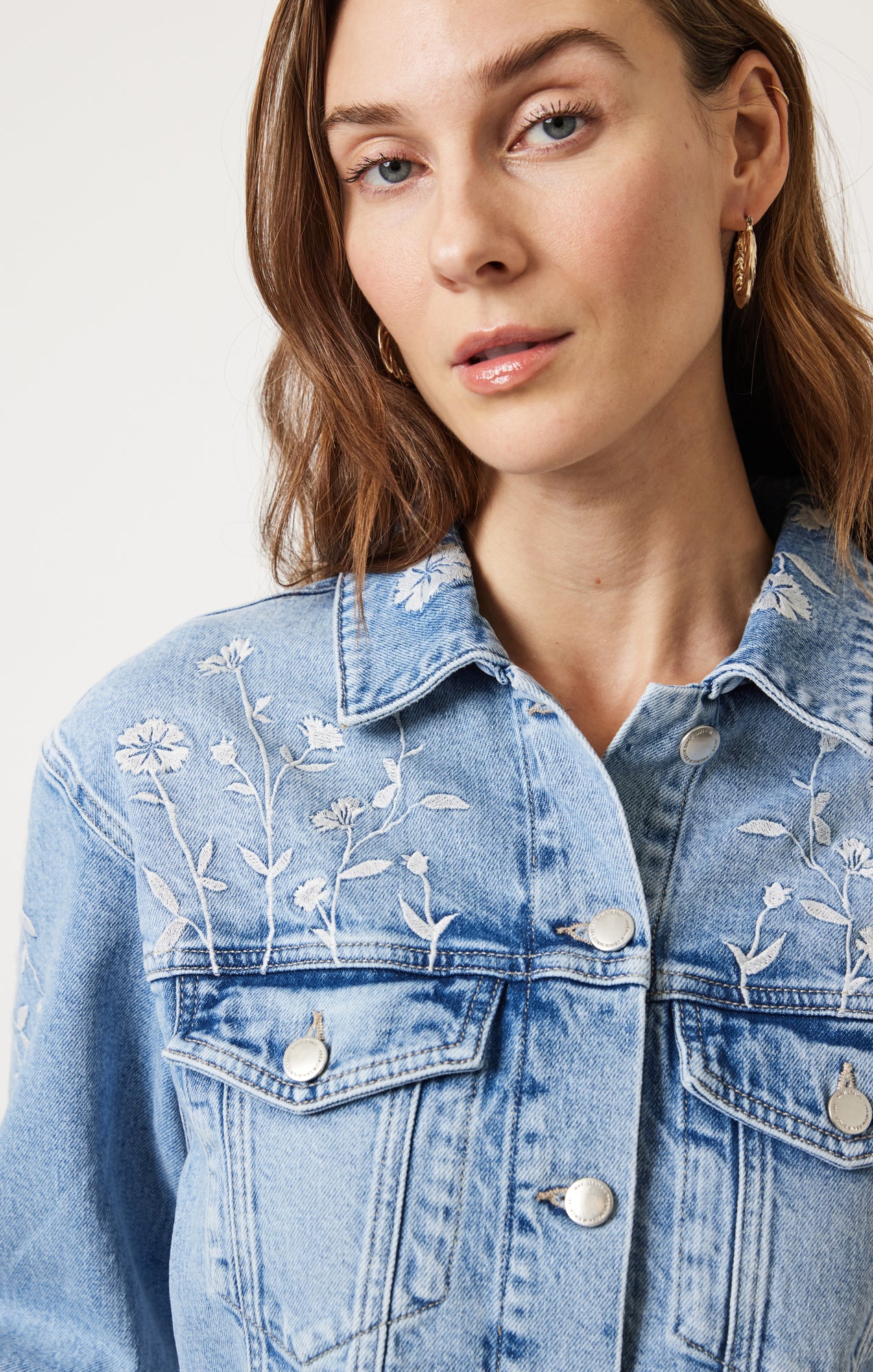HARMONY DENIM JACKET IN LIGHT BLUE BLOOM DENIM - Mavi Jeans