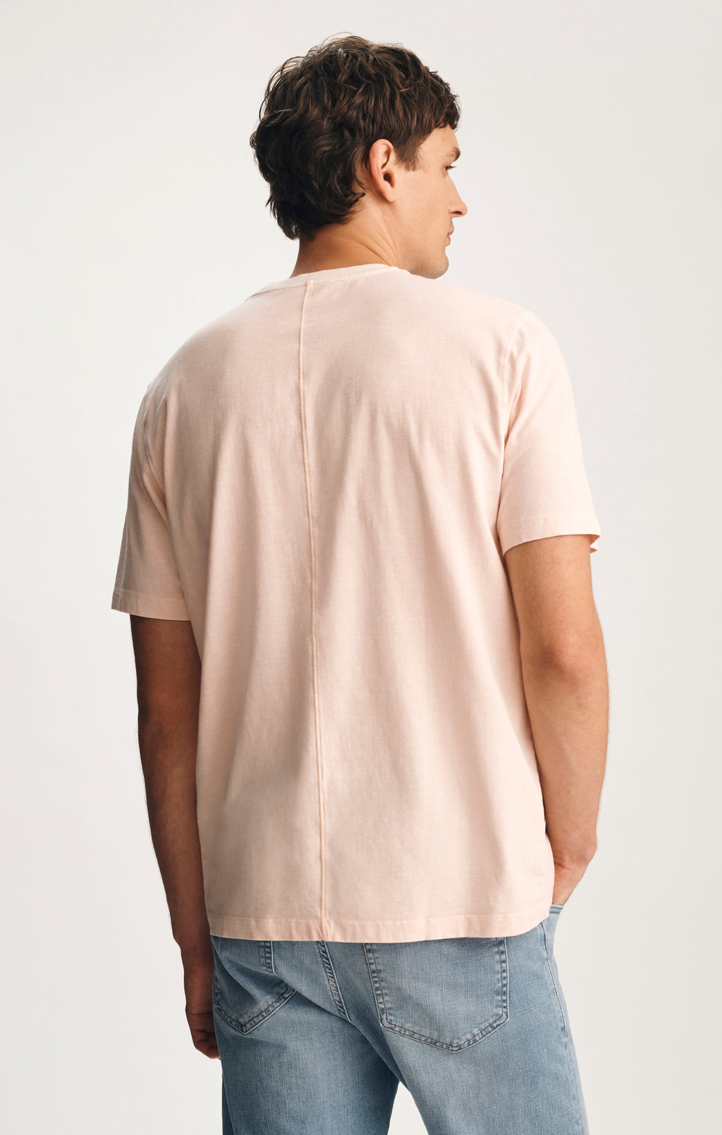 SOFT SLUB CREW NECK T-SHIRT IN SILVER PEONY - Mavi Jeans