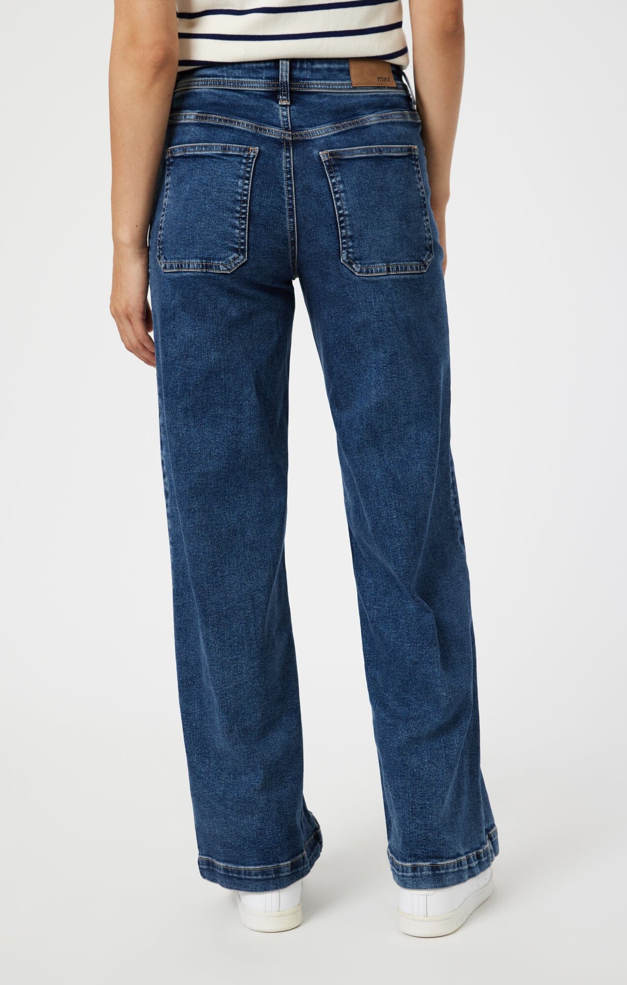 Wide leg hotsell jeans dark blue