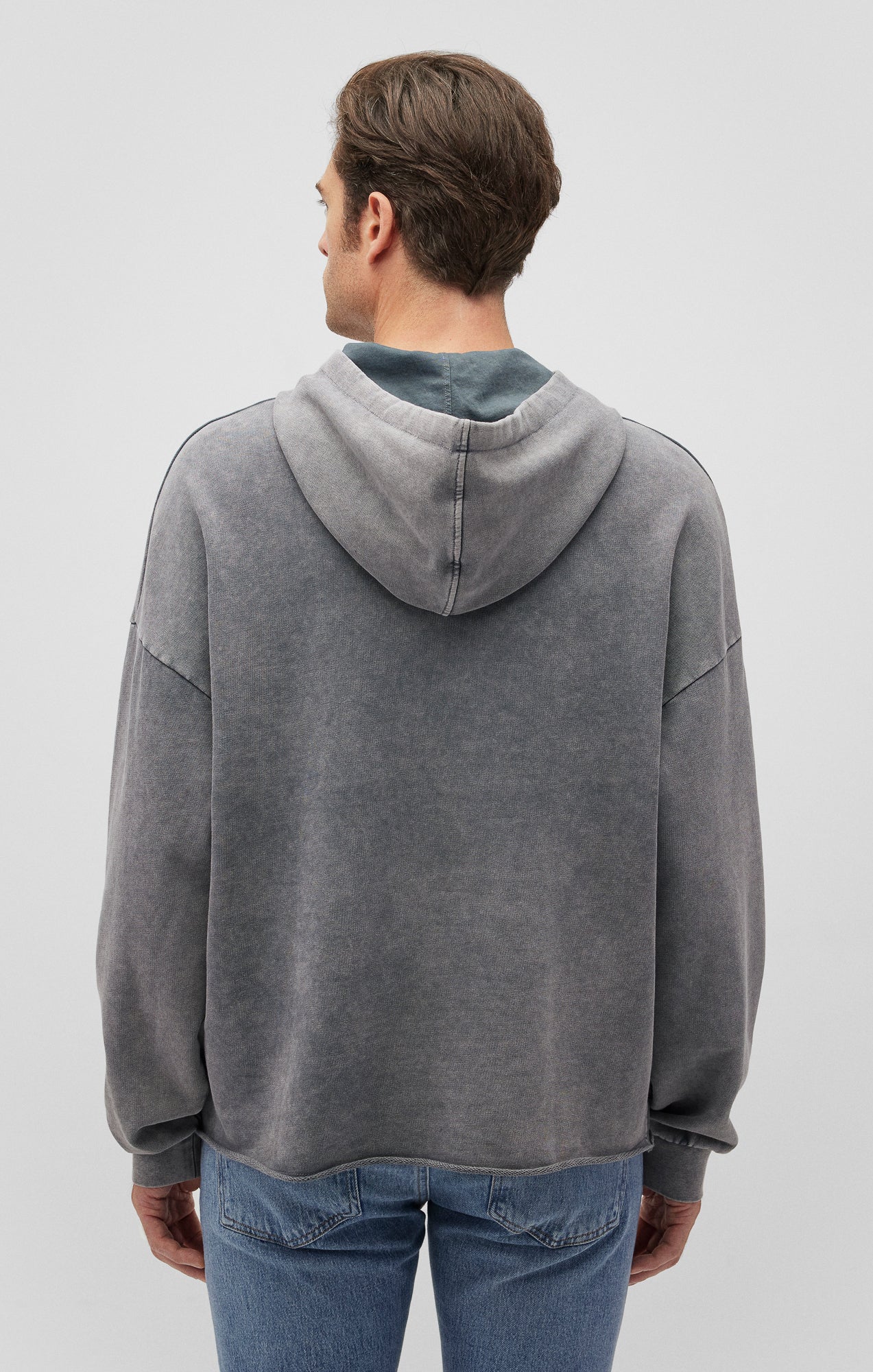 RAW EDGE HOODIE IN MONUMENT - Mavi Jeans