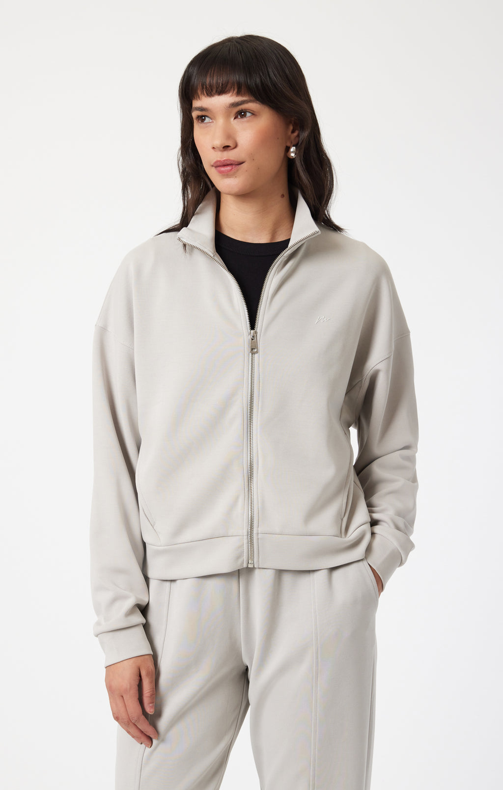 FULL ZIP JACKET IN GRAY VIOLET - Mavi Jeans