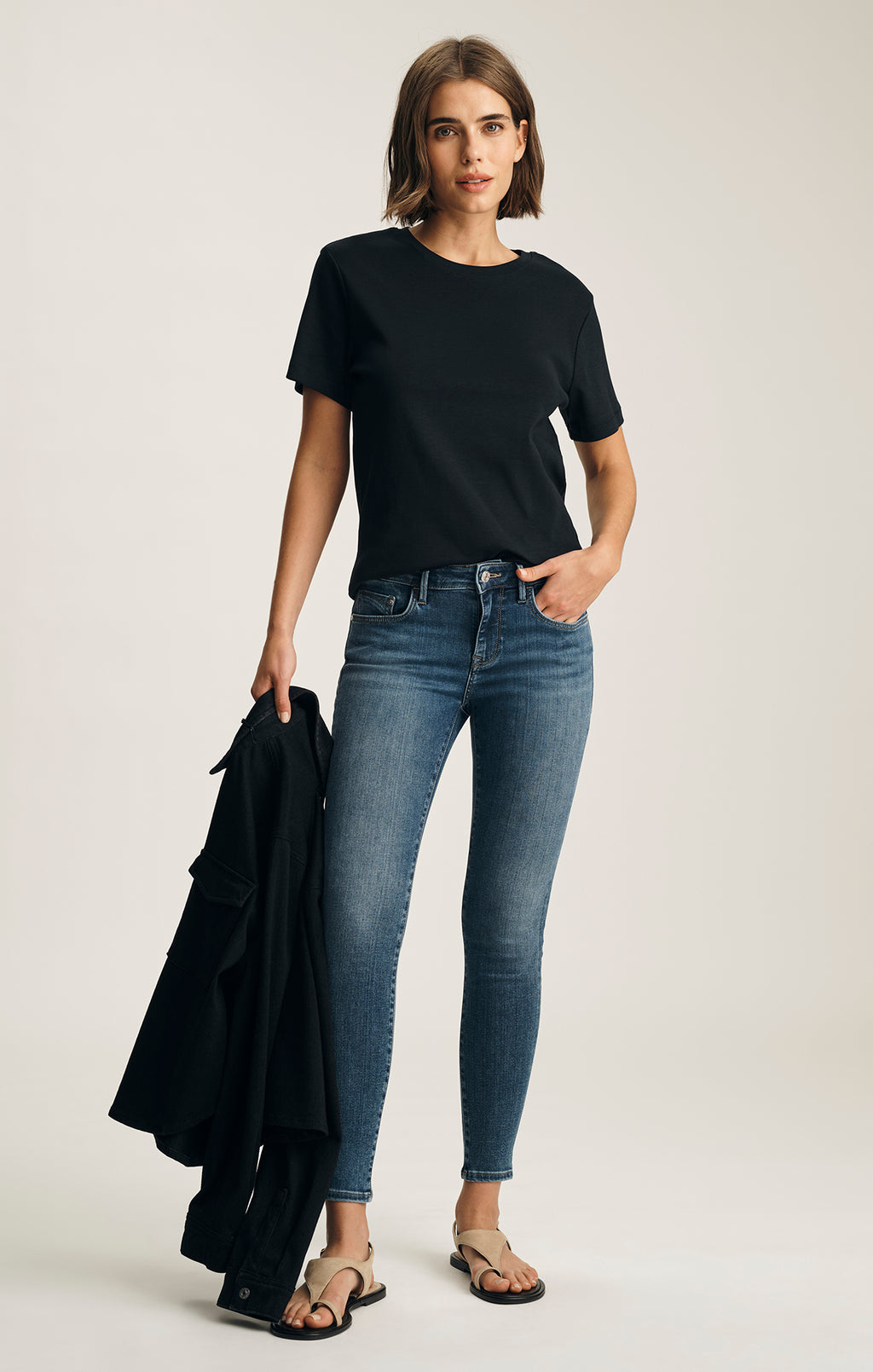 ADRIANA SKINNY IN MID BRUSHED SUPERSOFT - Mavi Jeans