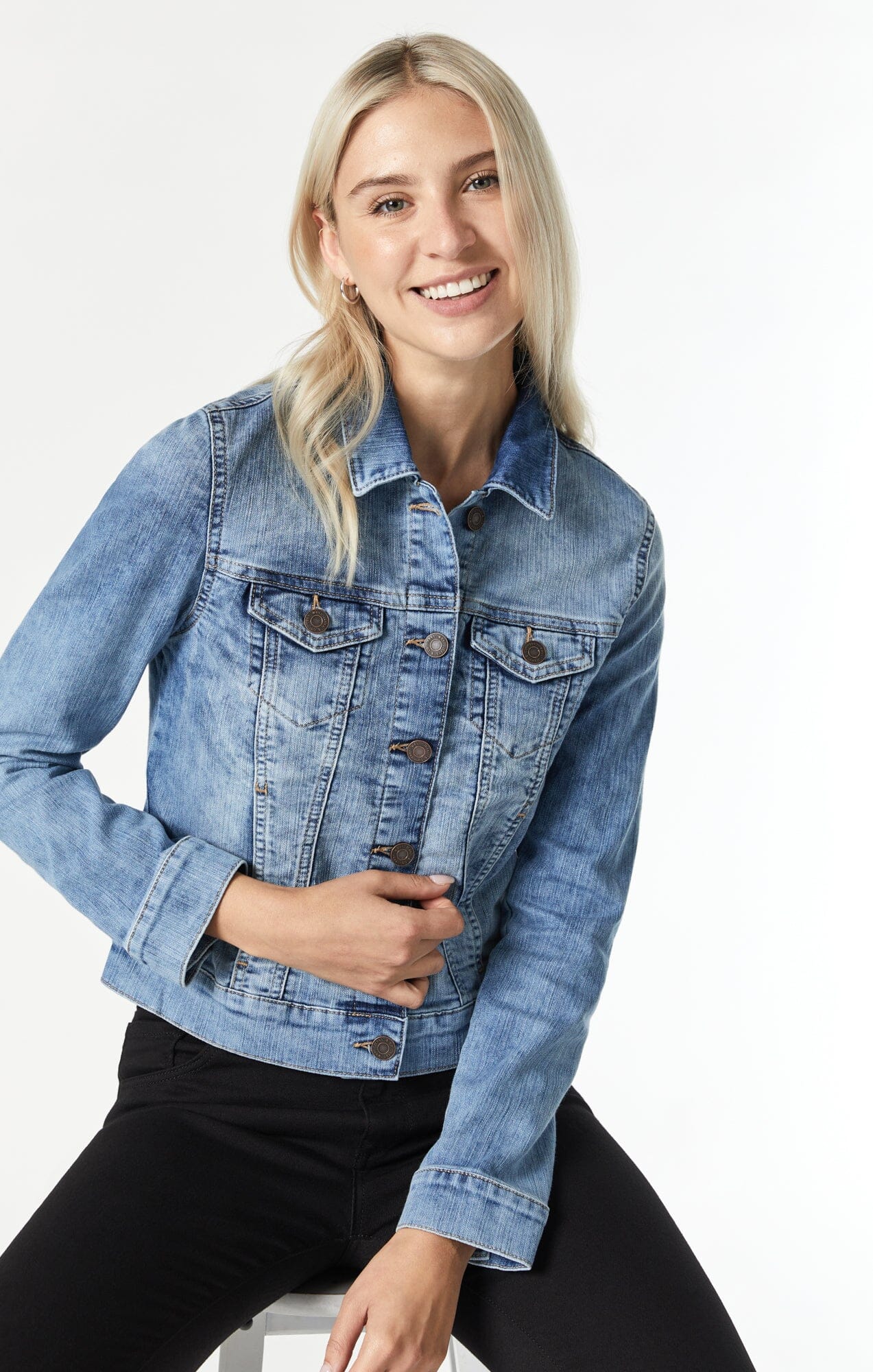 SAMANTHA DENIM JACKET IN BLEACH RANDOM NOLITA - Mavi Jeans