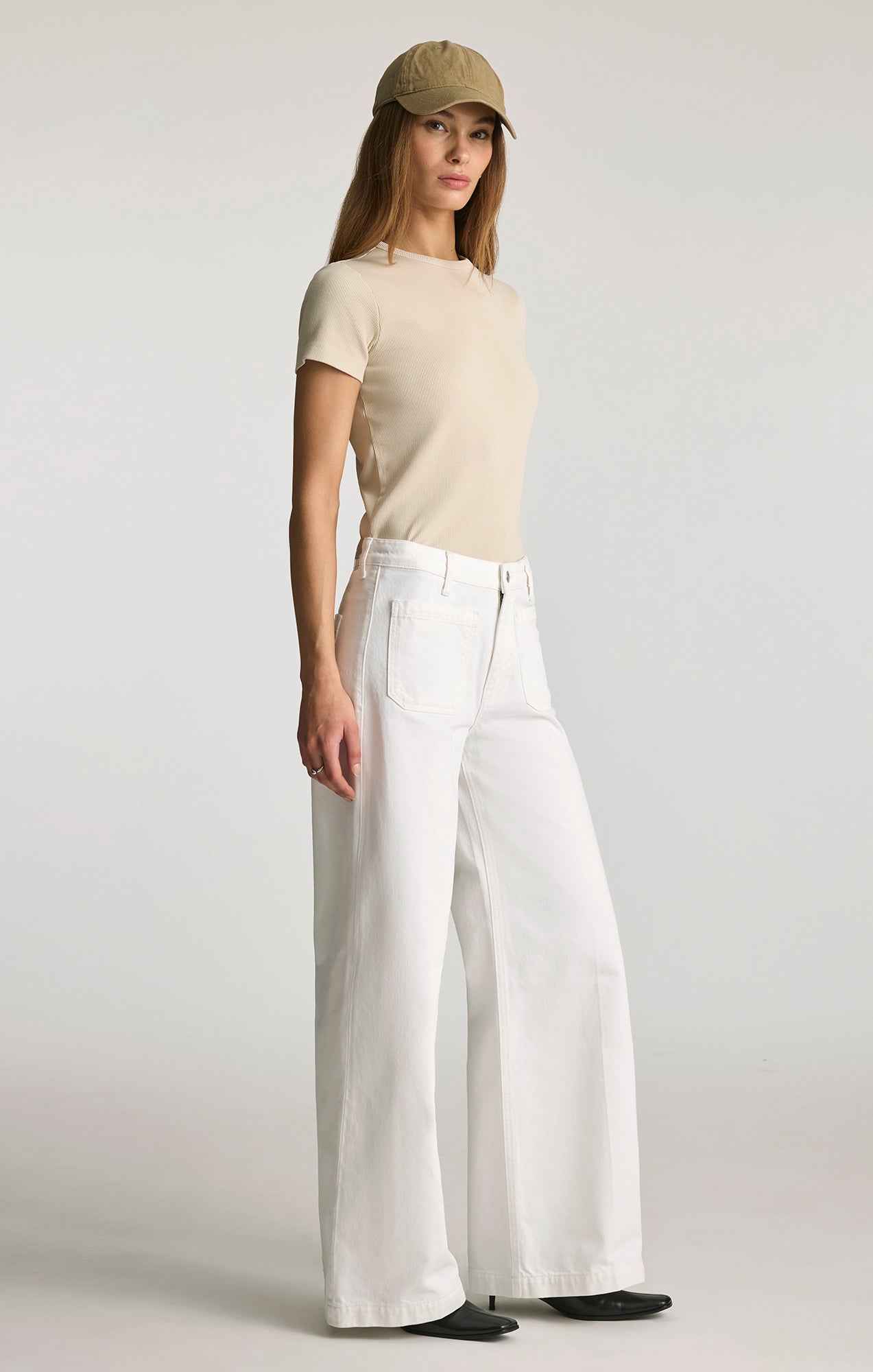 CHRISTINE WIDE LEG IN WHITE CLASSIC DENIM