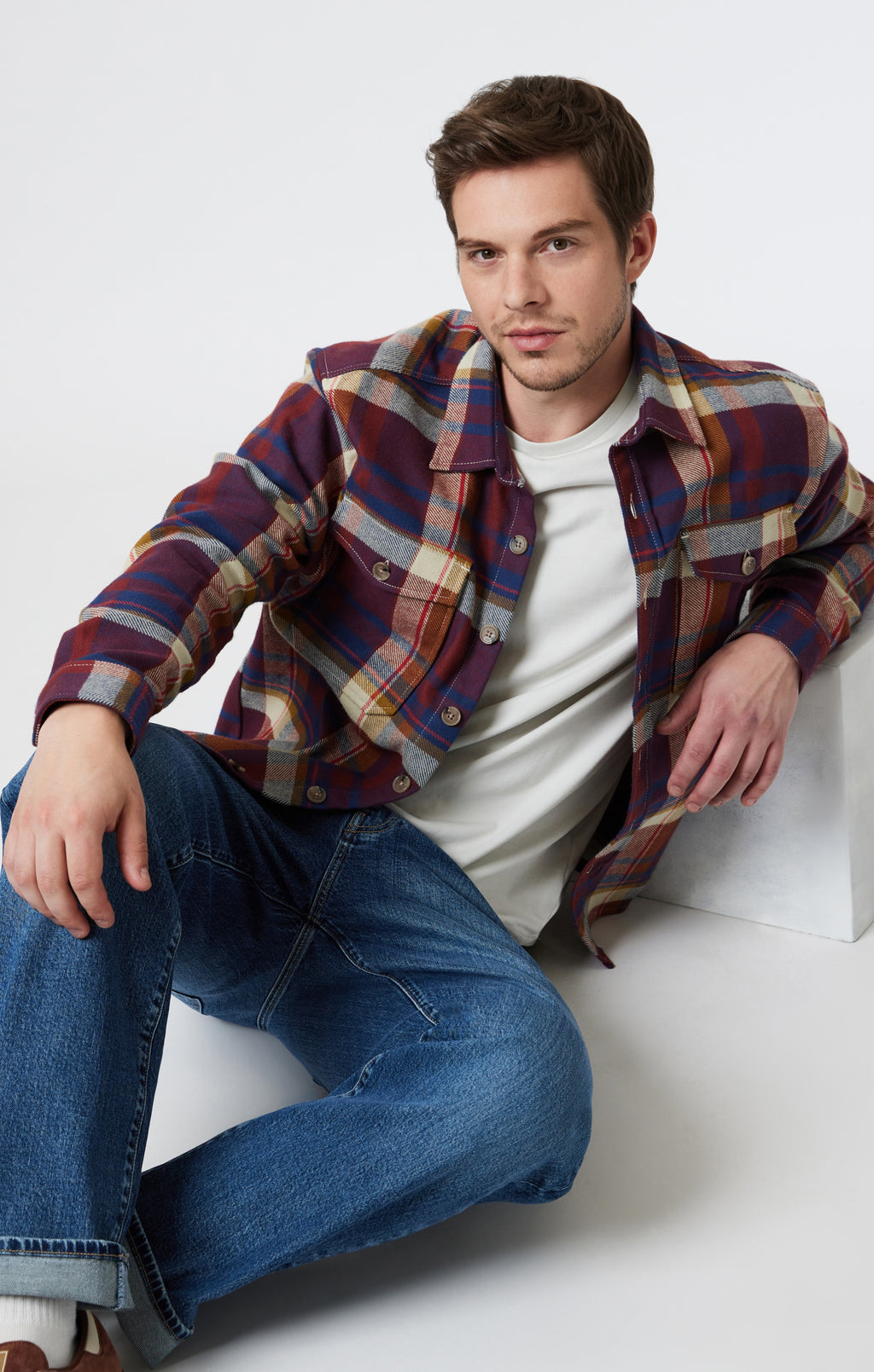 DOUBLE POCKET CHECK SHIRT IN PAPRIKA CHECK - Mavi Jeans