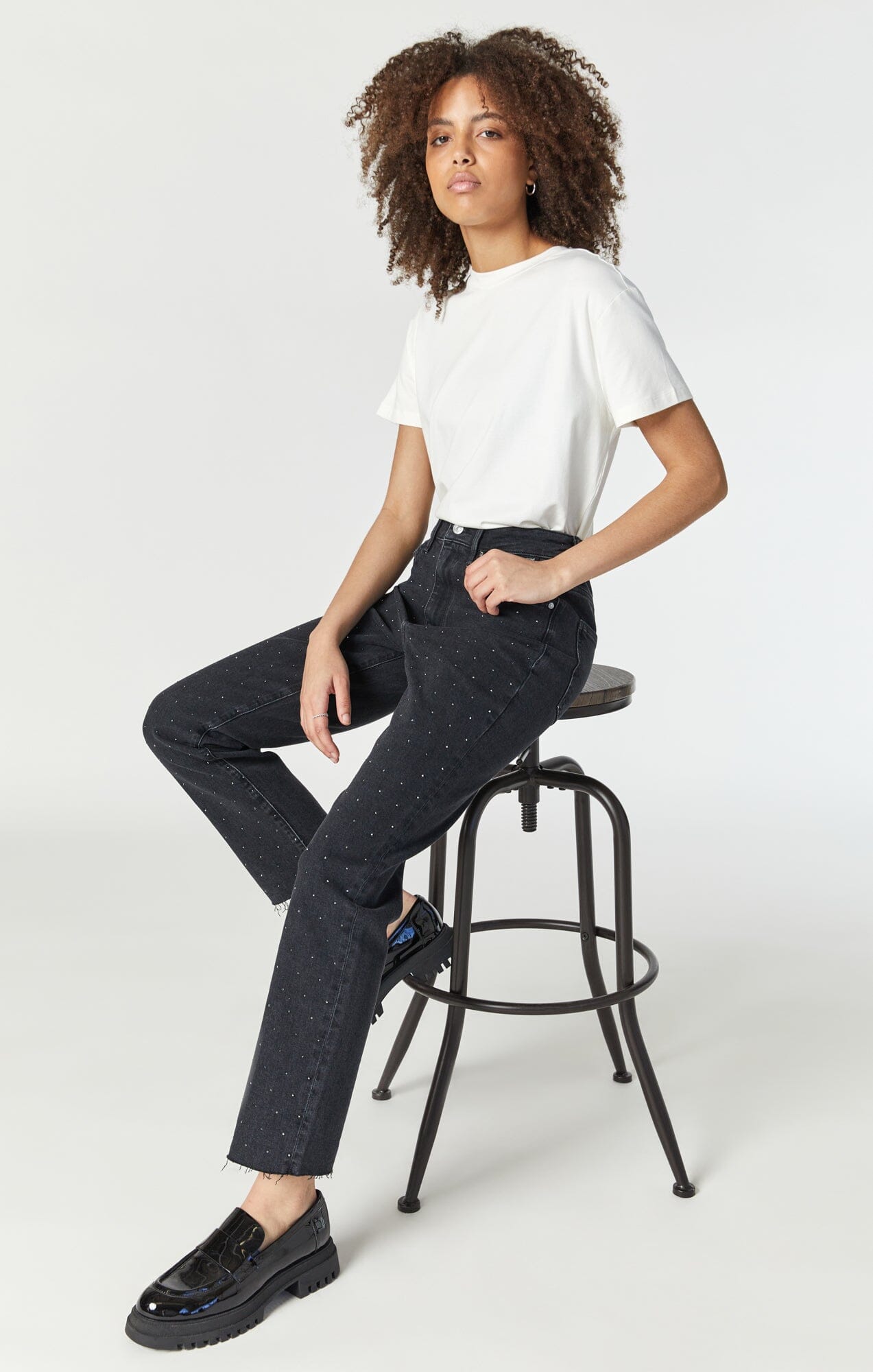NEW YORK STRAIGHT LEG IN SHINY SMOKE DENIM - Mavi Jeans