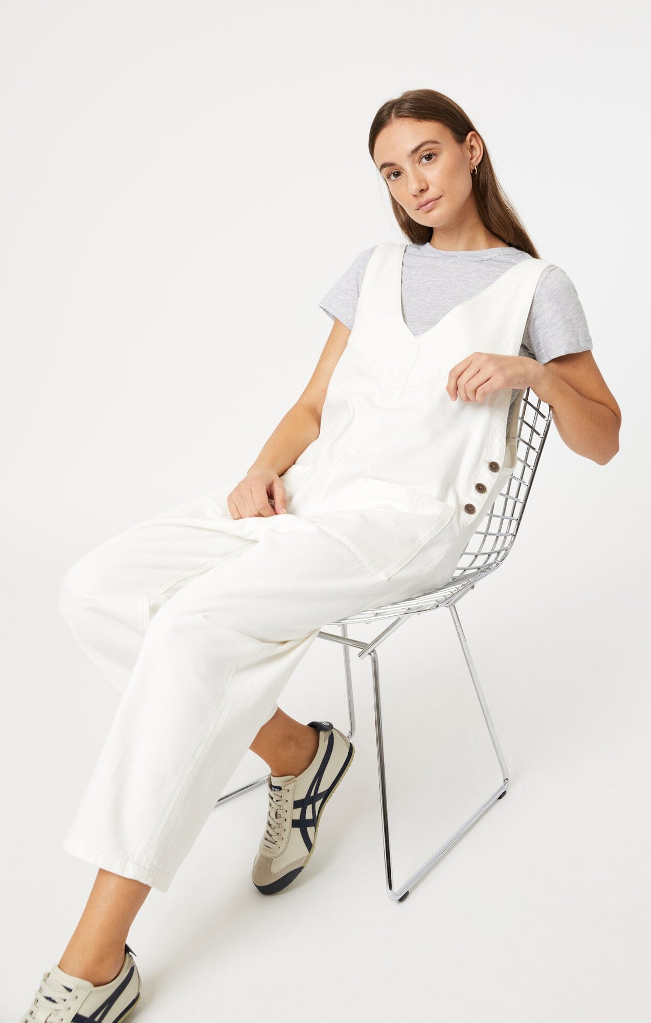 MYRA ROMPER IN OFF WHITE WELL BLUE - Mavi Jeans