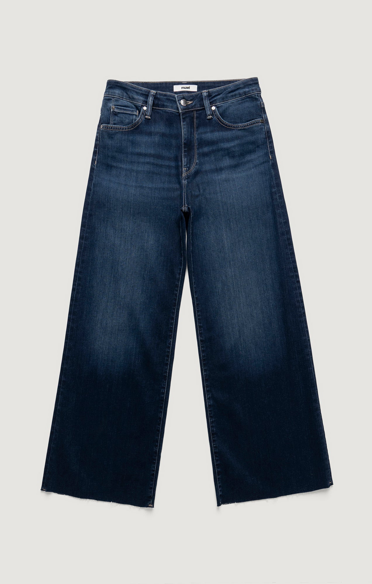 PALOMA WIDE LEG IN DARK BLUE FEATHER LUXE