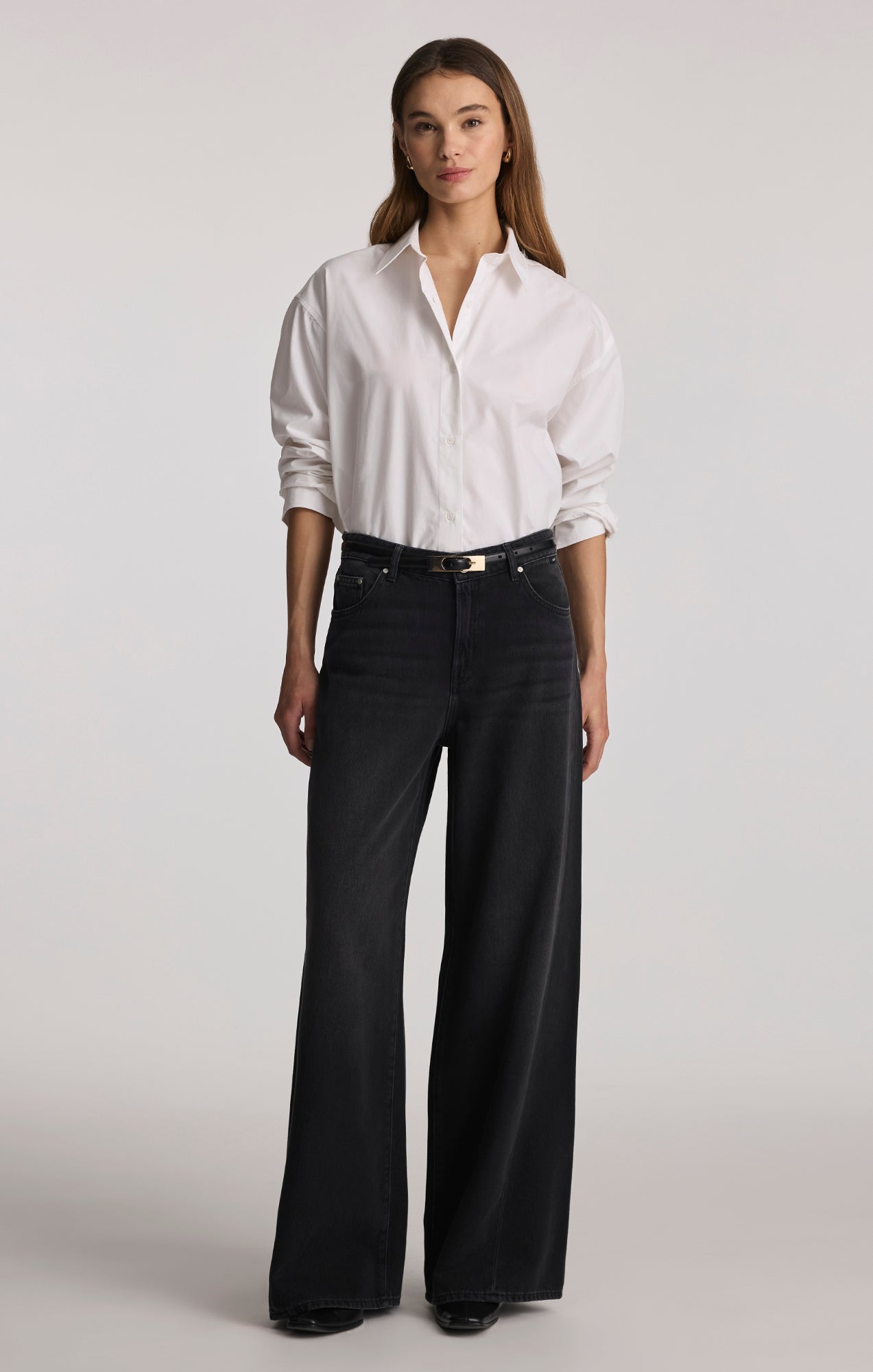 SIENA PALAZZO WIDE LEG IN DARK SMOKE WELL BLUE - Mavi Jeans