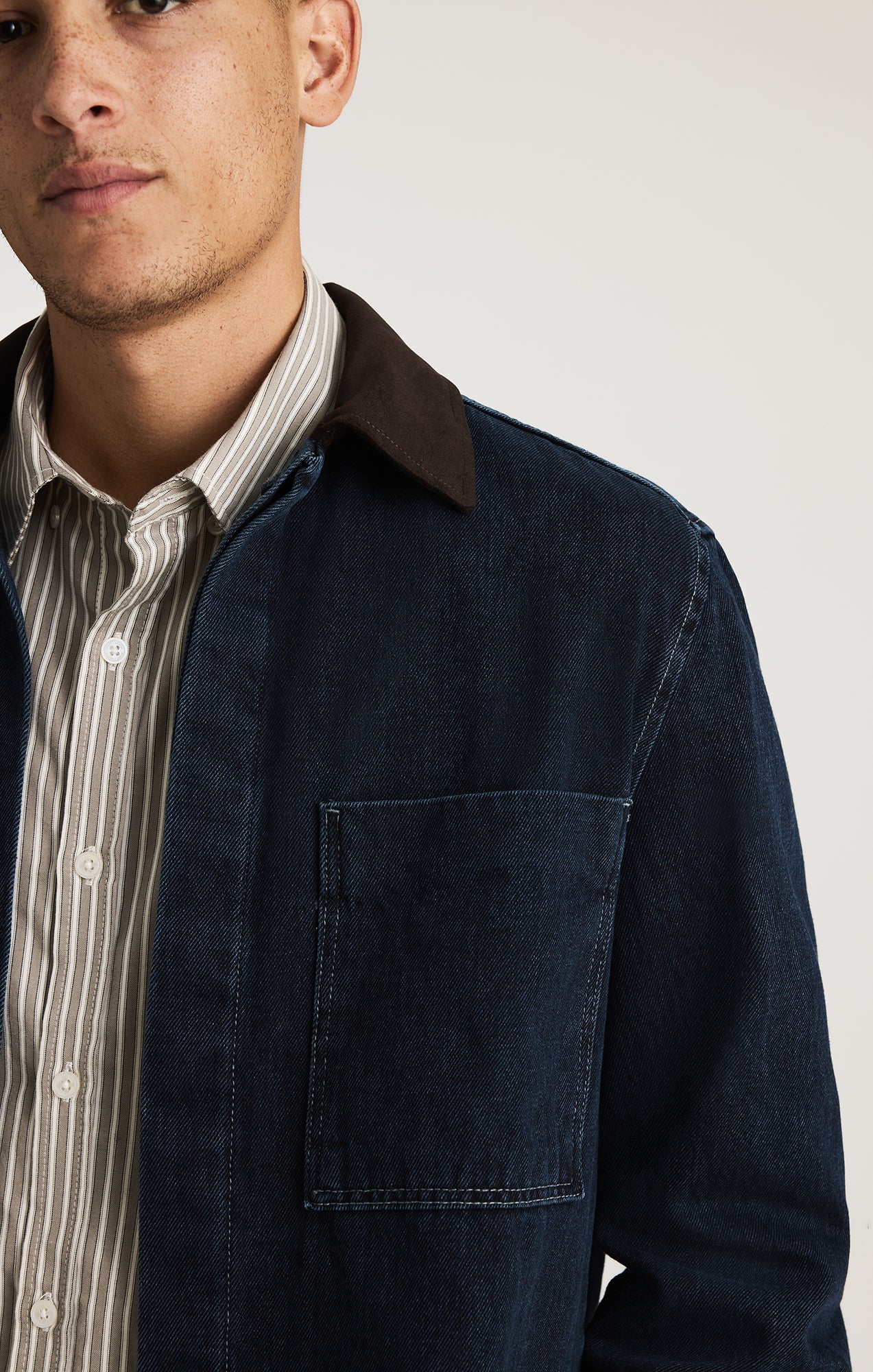 EDITION DOUBLE POCKET OVERSHIRT IN DARK INDIGO