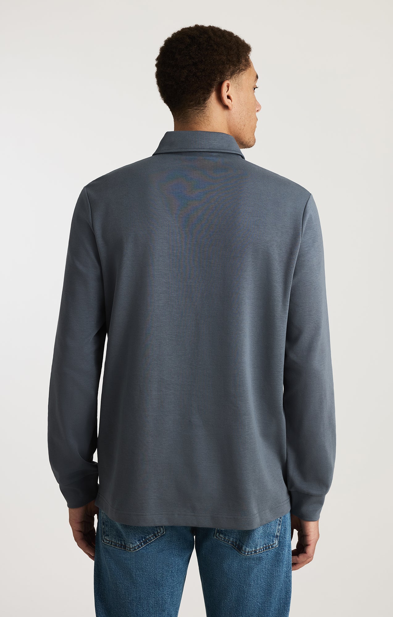 LONG SLEEVE POLO T-SHIRT IN TURBULENCE
