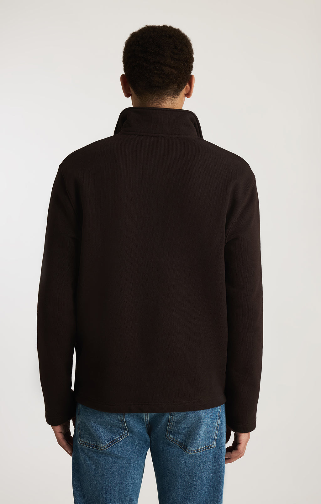 EDITION HALF ZIP SWEATSHIRT IN GANACHE