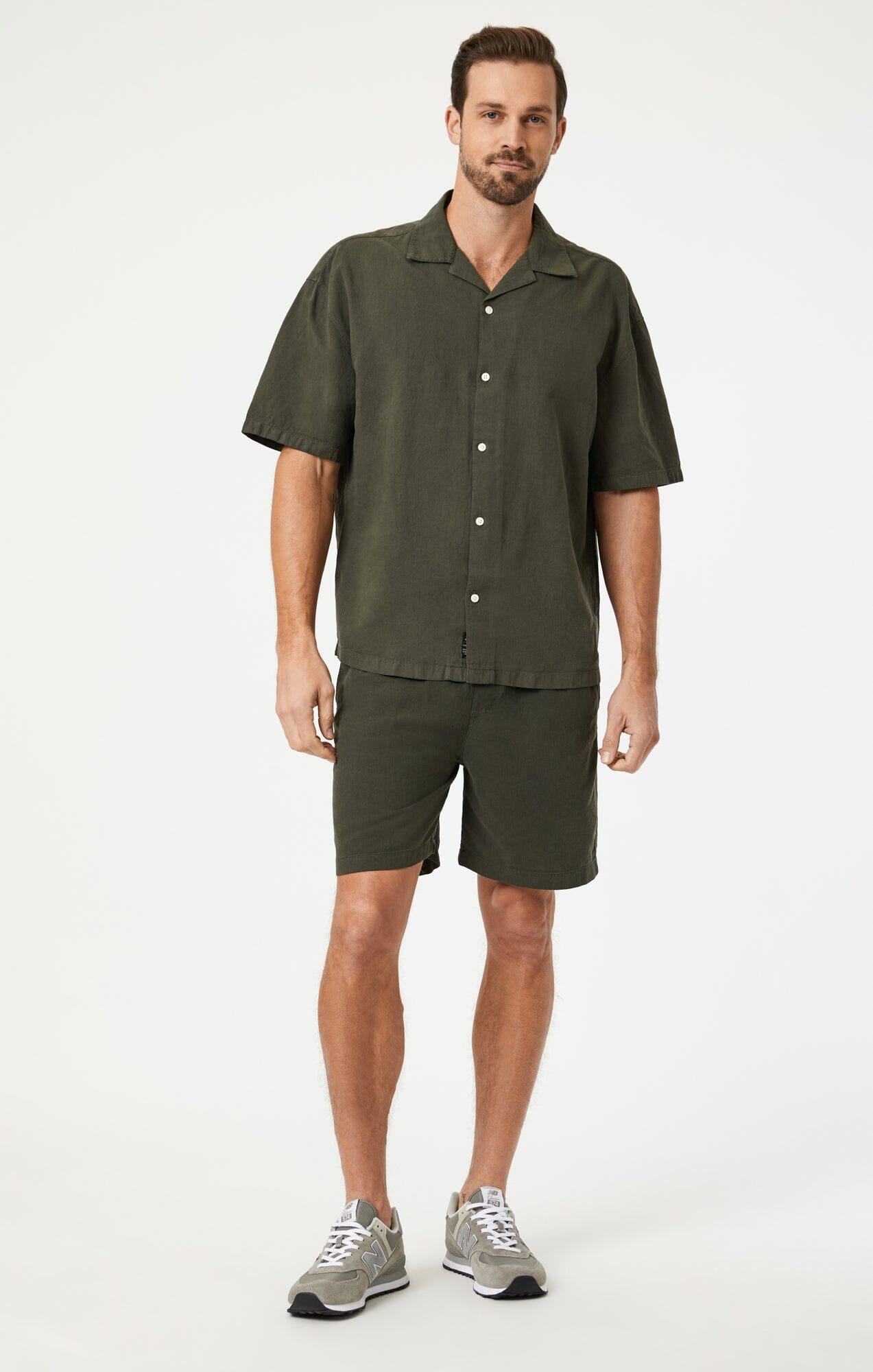 LINEN SHORTS IN ASPHALT - Mavi Jeans