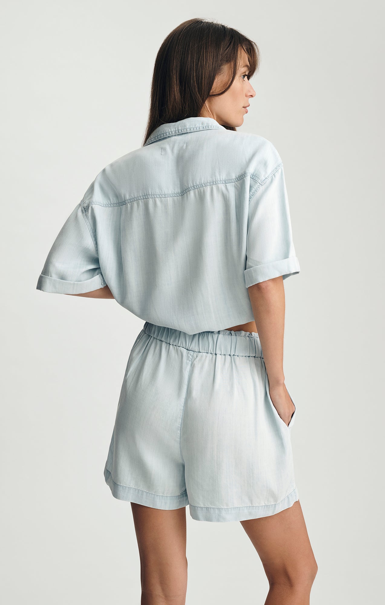 ROMINA SHORTS IN LIGHT BLUE MAVITERRENEAN - Mavi Jeans