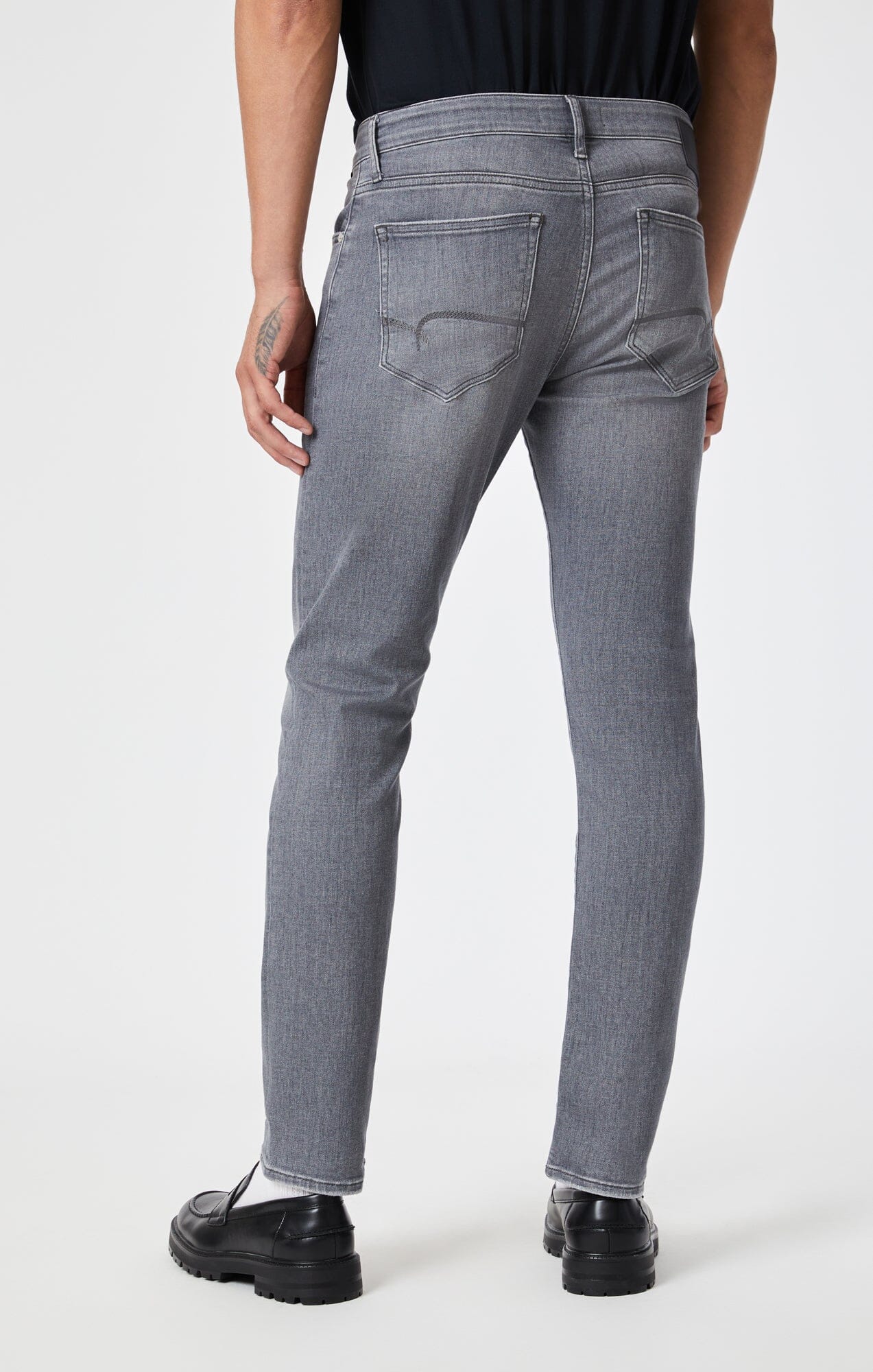 MARCUS SLIM STRAIGHT LEG IN MID GREY FEATHER BLUE - Mavi Jeans