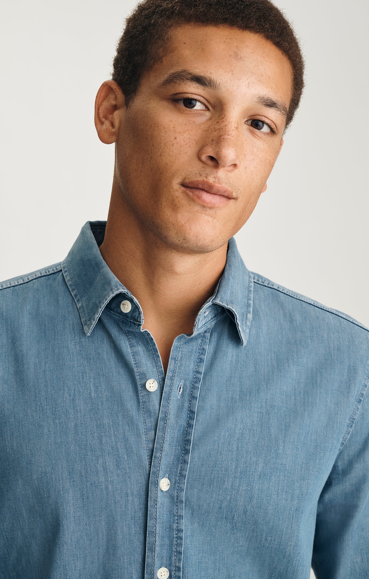 Mavi Men's Long Sleeve Button-Up Shirt In Light Blue – Mavi Jeans