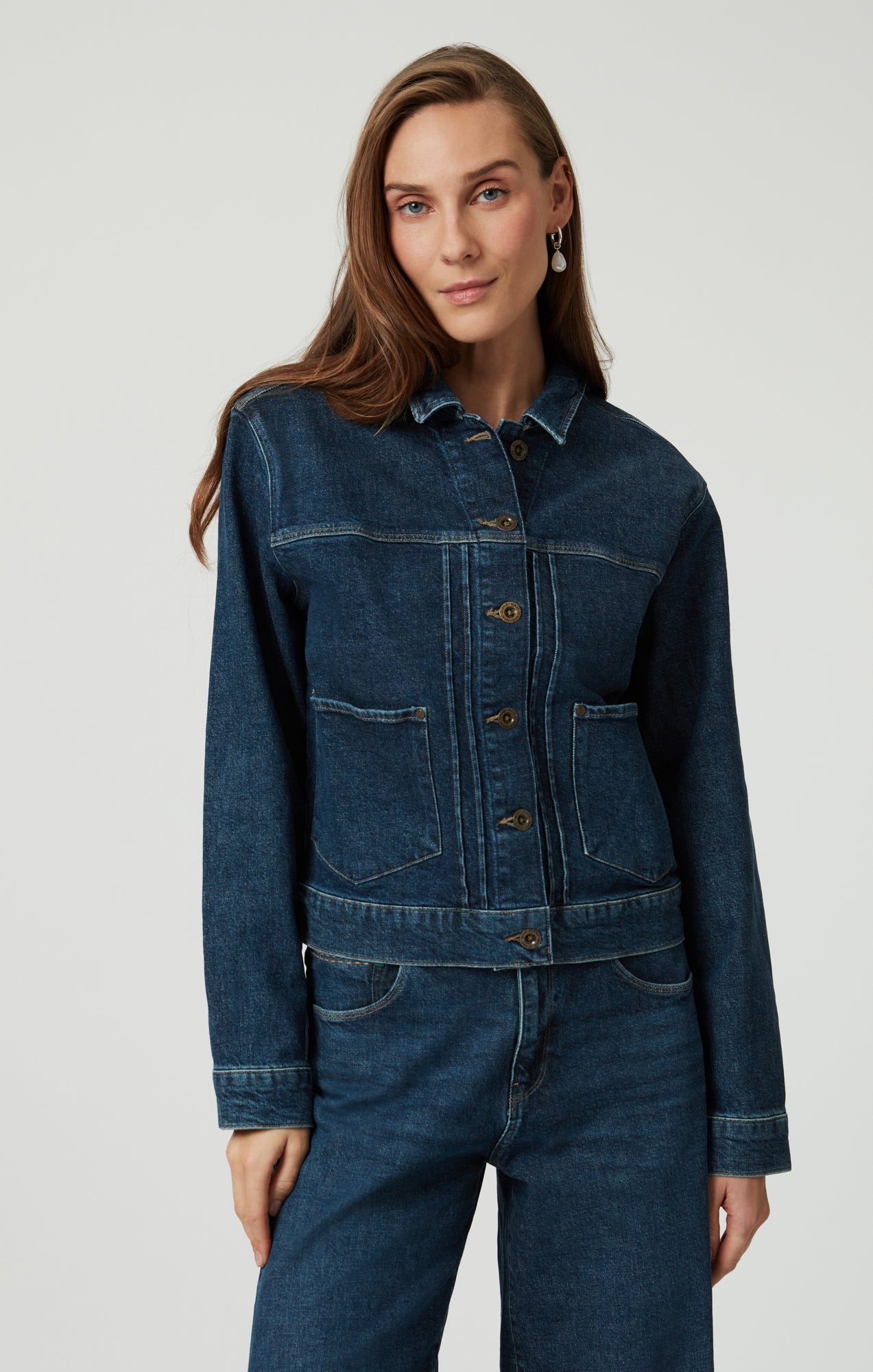 LAUREL DENIM JACKET IN DARK BLUE DENIM - Mavi Jeans