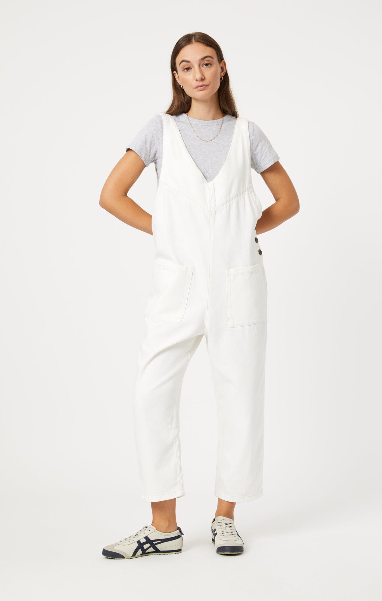 MYRA ROMPER IN OFF WHITE WELL BLUE - Mavi Jeans