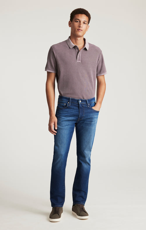 MARCUS SLIM STRAIGHT LEG IN DARK BRUSHED CLASSIC BLUE - Mavi Jeans