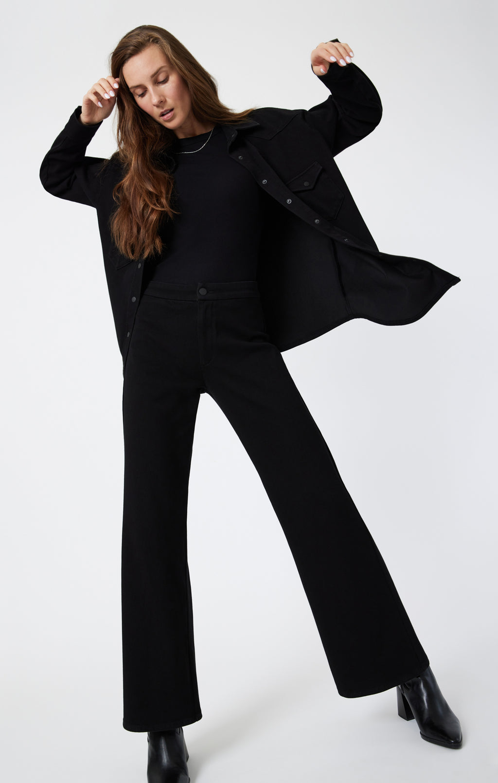 SHERRY WIDE LEG IN SMOKE MOVE - Mavi Jeans