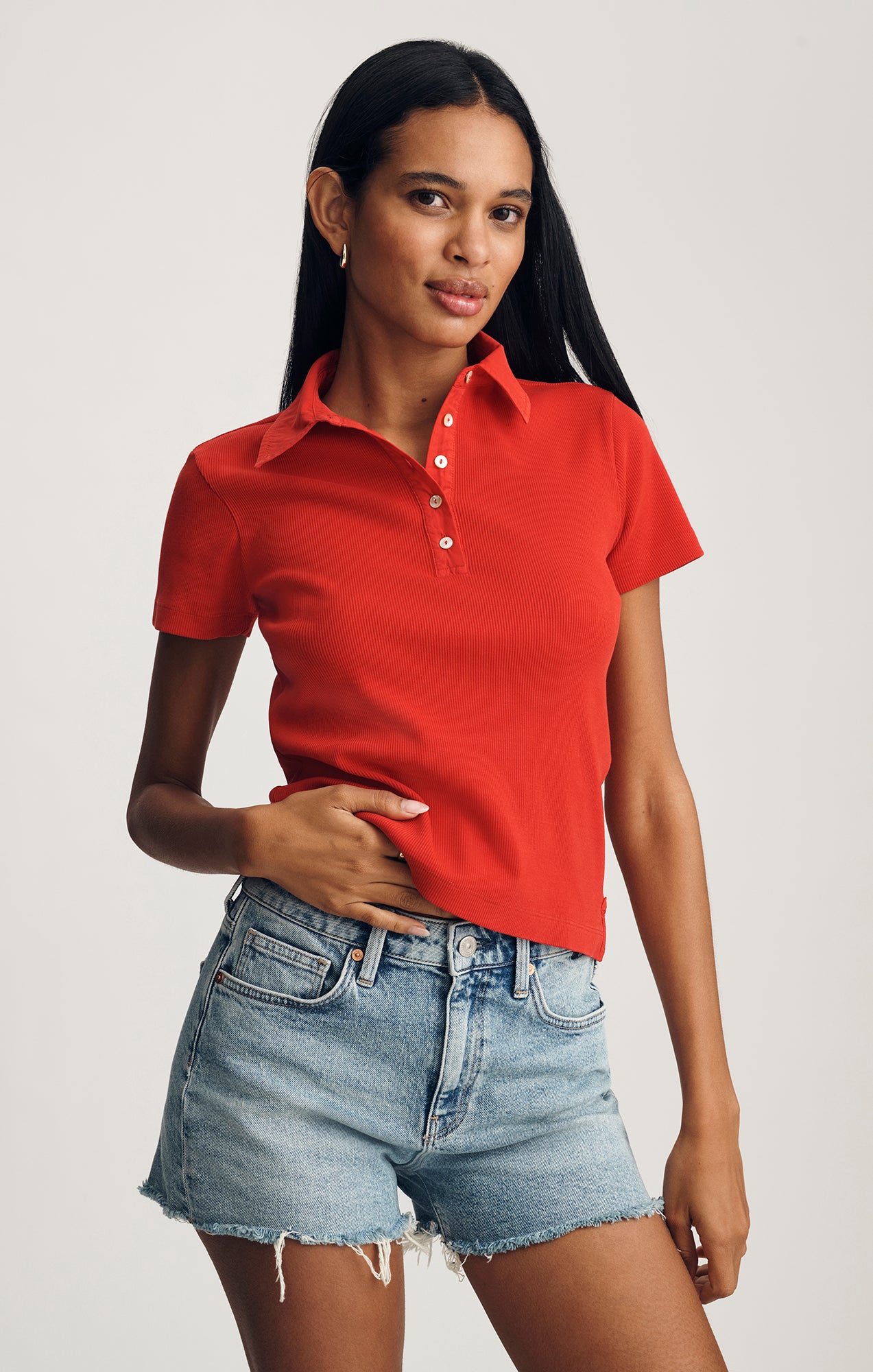 POLO T-SHIRT IN RED - Mavi Jeans