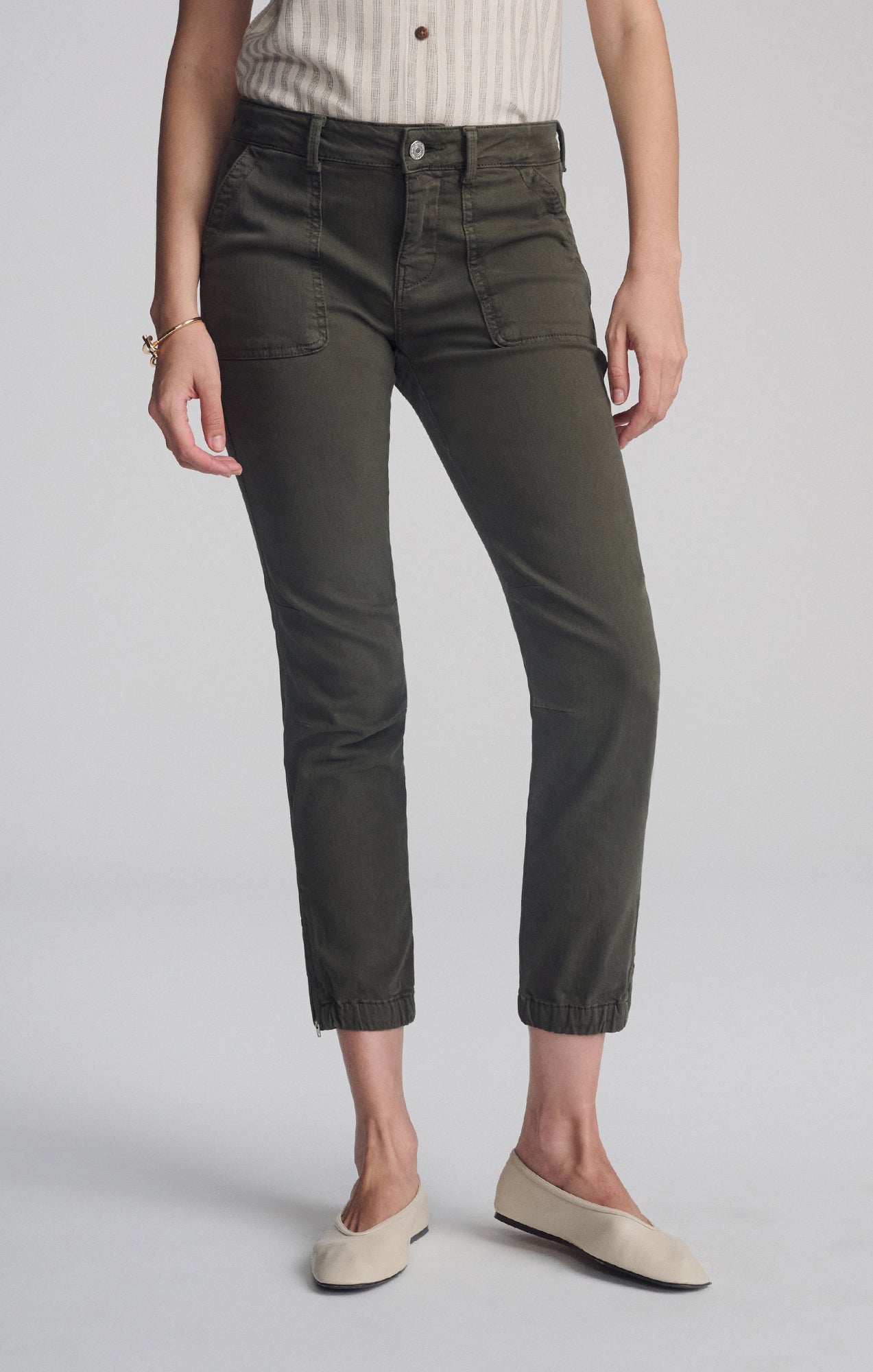 IVY SLIM CARGO IN MILITARY GREEN FLEX BLUE - Mavi Jeans