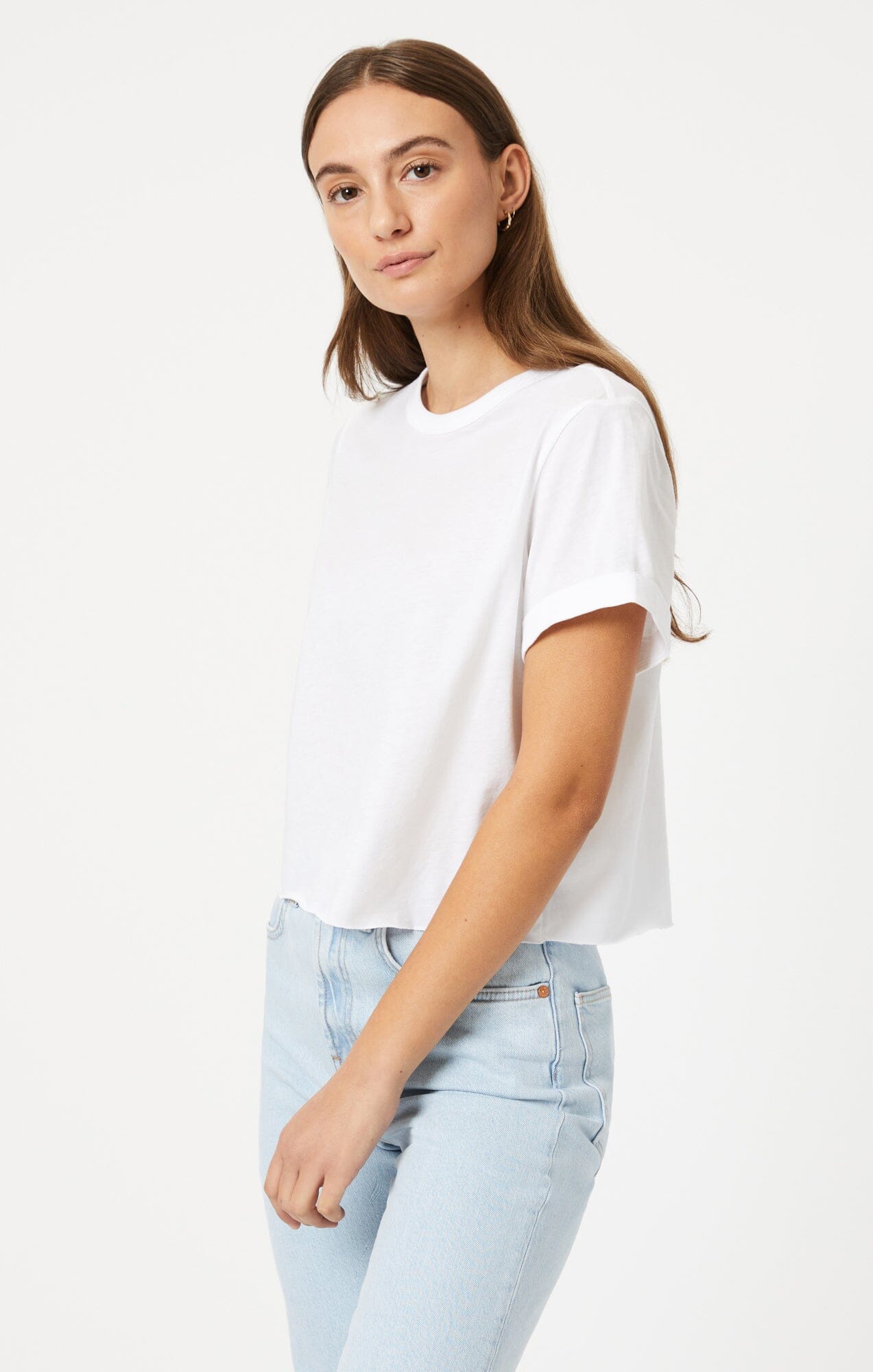 CROPPED T-SHIRT IN WHITE - Mavi Jeans