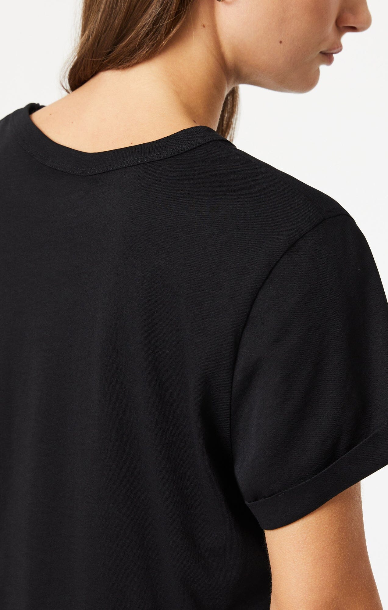 CROPPED T-SHIRT IN BLACK - Mavi Jeans