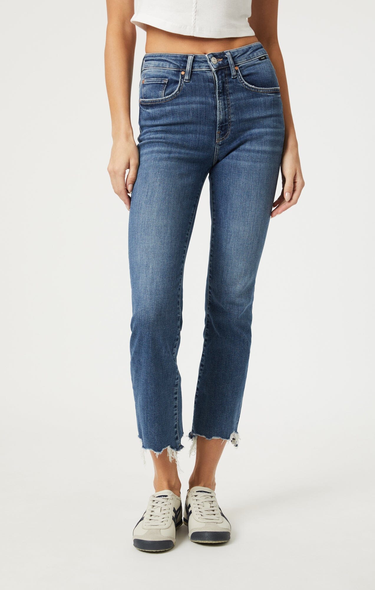 ANIKA CROP FLARE IN MID FLEX BLUE - Mavi Jeans