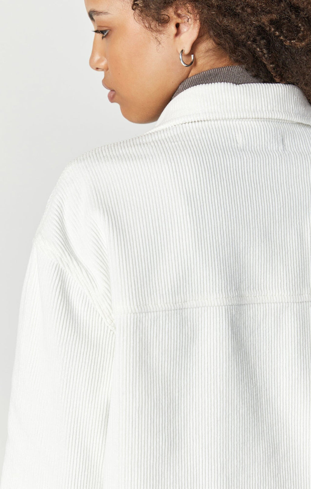 LIVIA OVERSIZED DENIM SHIRT IN OFF-WHITE CORD - Mavi Jeans