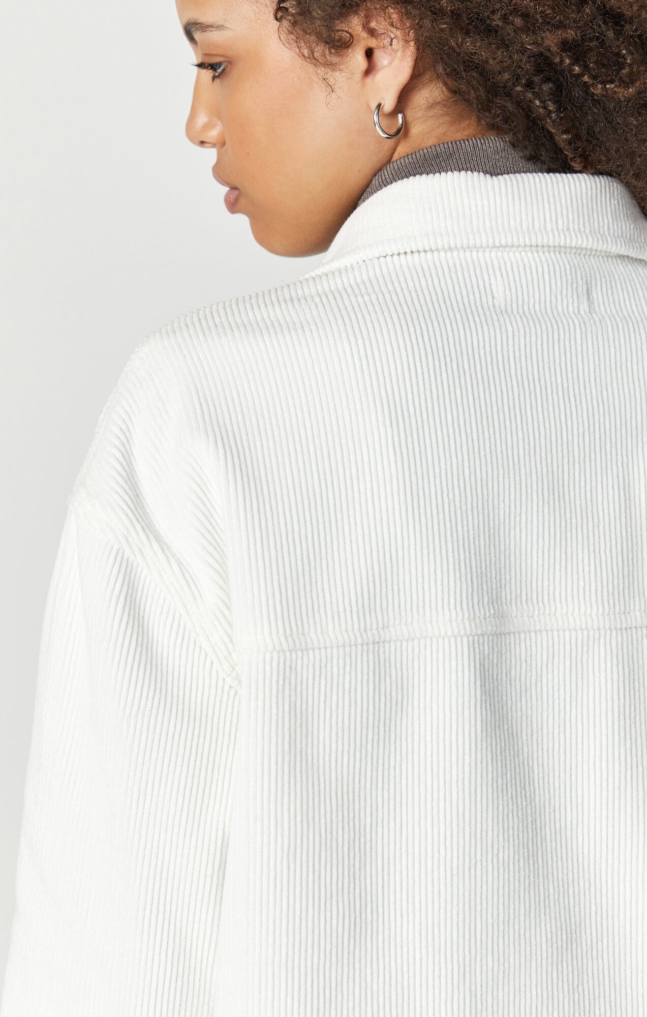 LIVIA OVERSIZED DENIM SHIRT IN OFF-WHITE CORD - Mavi Jeans