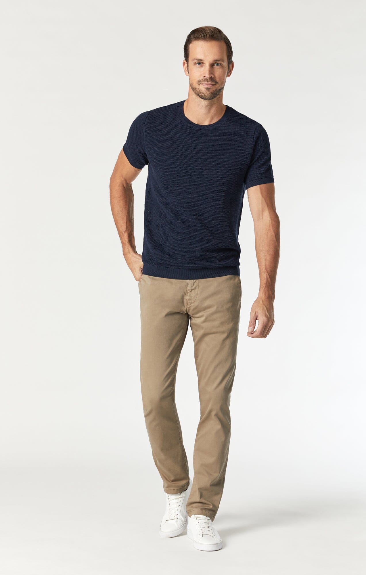 JOHNNY SLIM LEG CHINO IN BRITISH KHAKI TWILL - Mavi Jeans