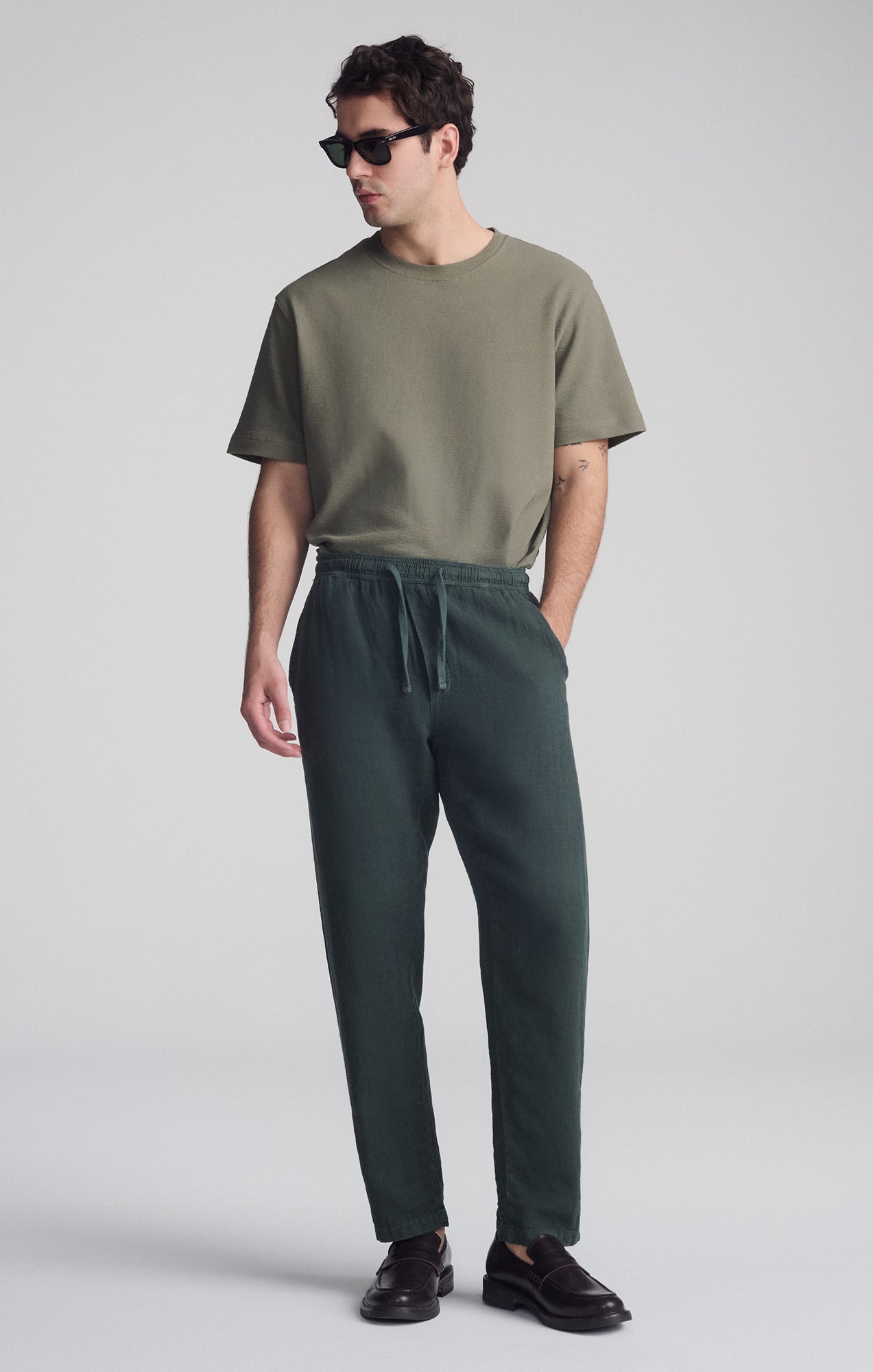 DRAWSTRING LINEN PANTS IN URBAN CHIC - Mavi Jeans