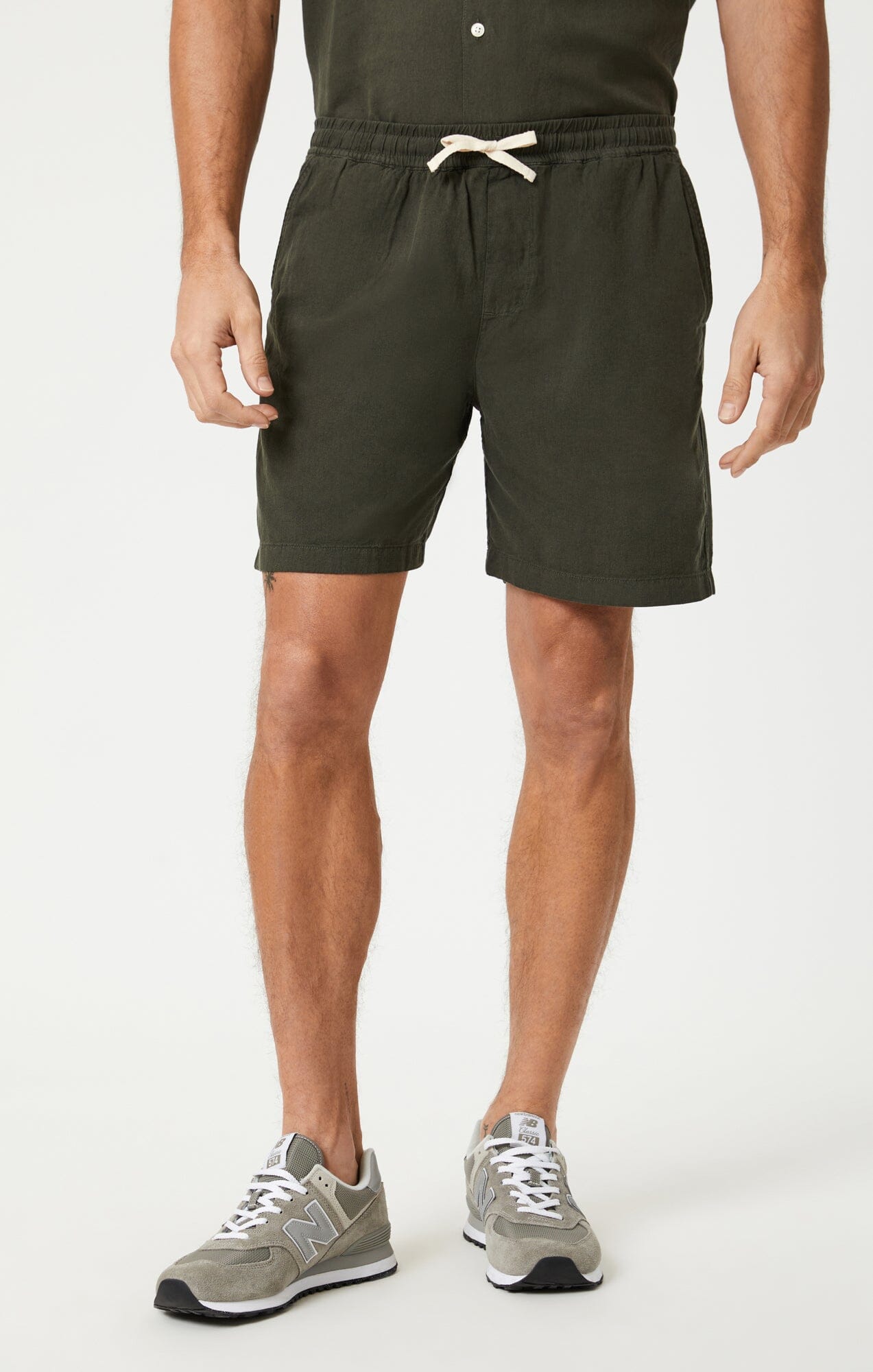 LINEN SHORTS IN ASPHALT - Mavi Jeans