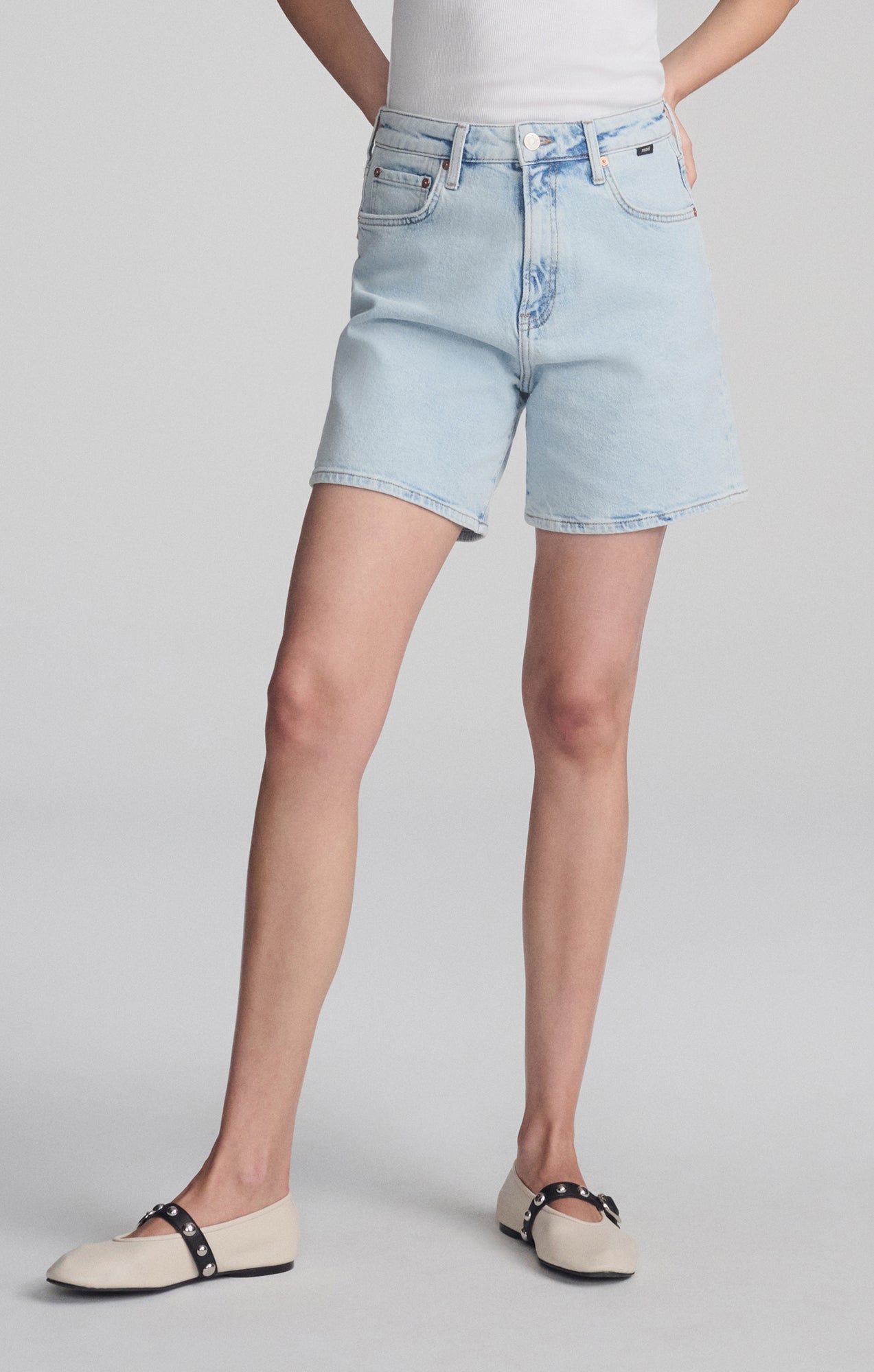 HEIDI LONG SHORTS IN BLEACHED 90'S - Mavi Jeans