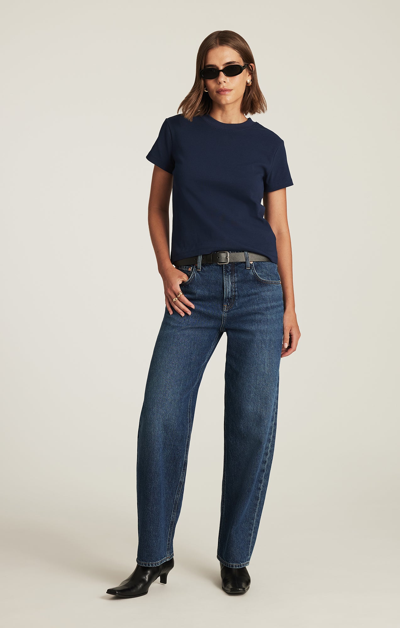 NICA BARREL IN DARK BRUSHED CLASSIC BLUE - Mavi Jeans