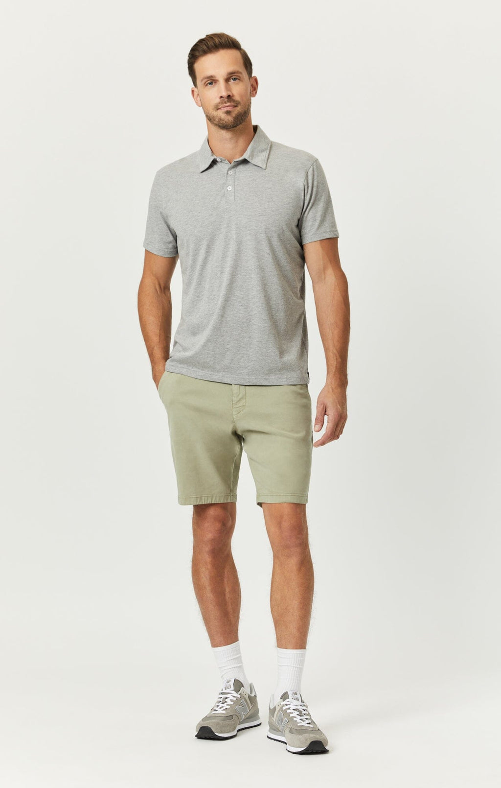 POLO SHIRT IN GREY MELANGE - Mavi Jeans