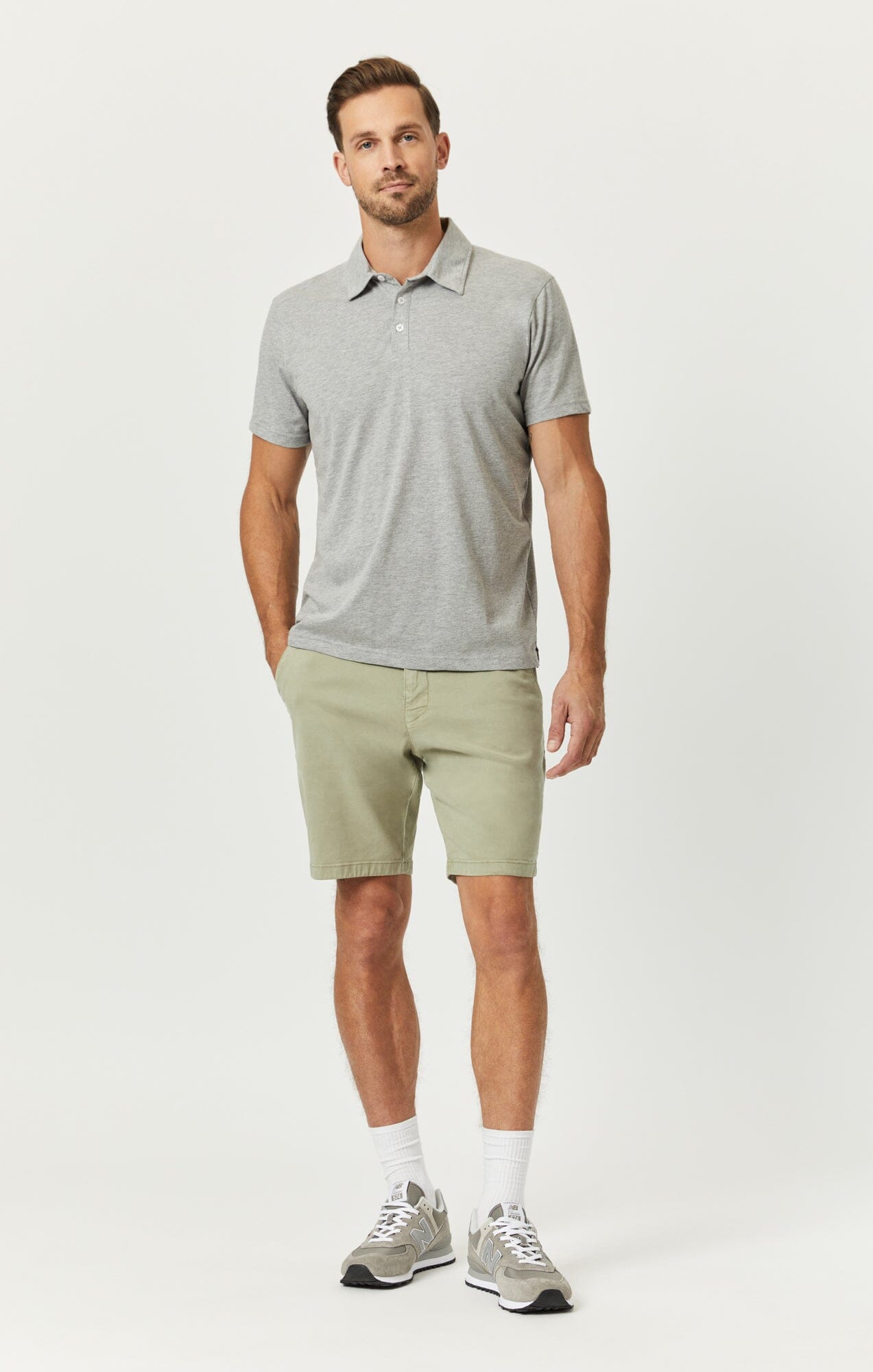 POLO SHIRT IN GREY MELANGE - Mavi Jeans