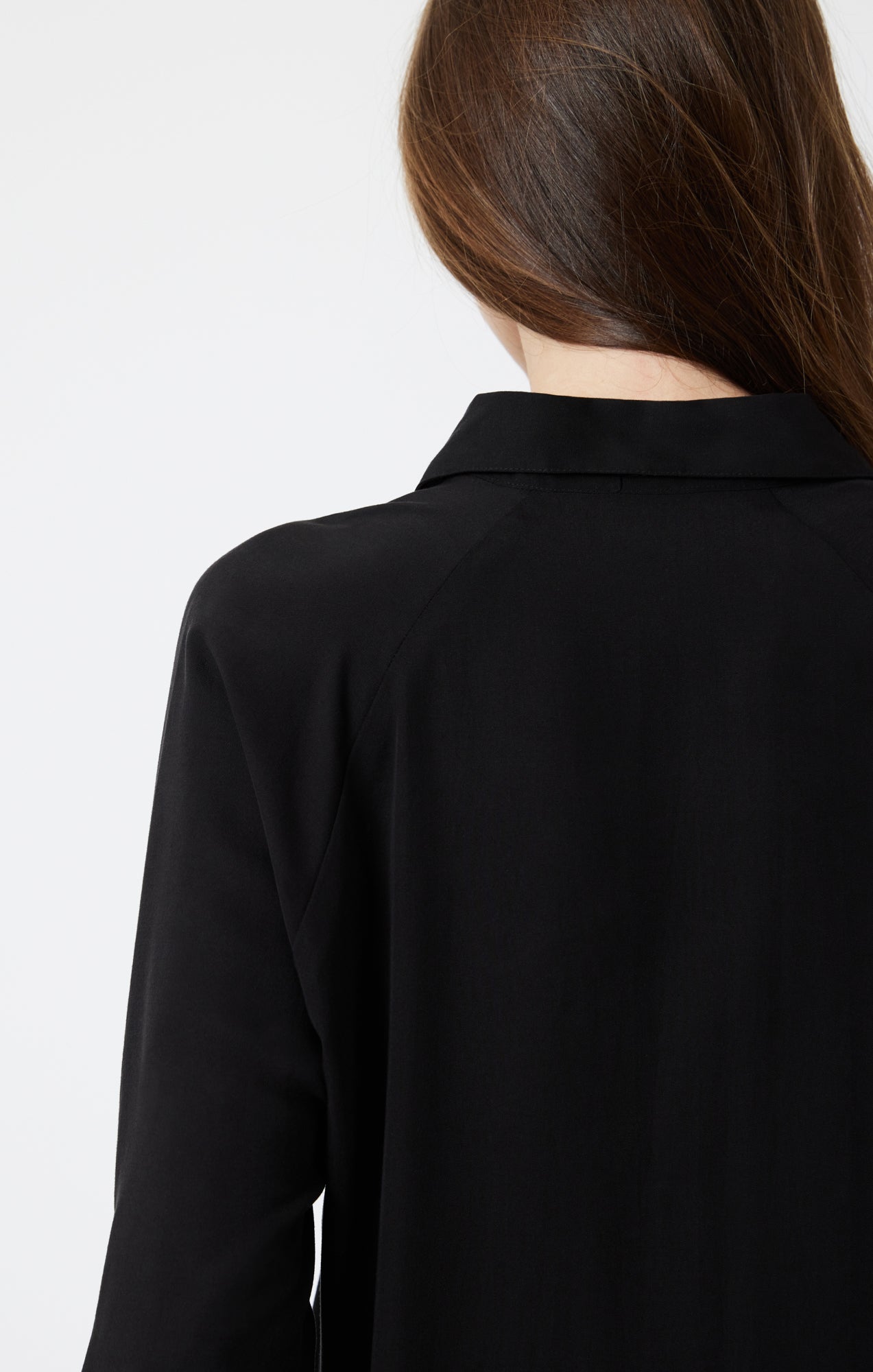 LONG SLEEVE TENCEL SHIRT IN BLACK - Mavi Jeans