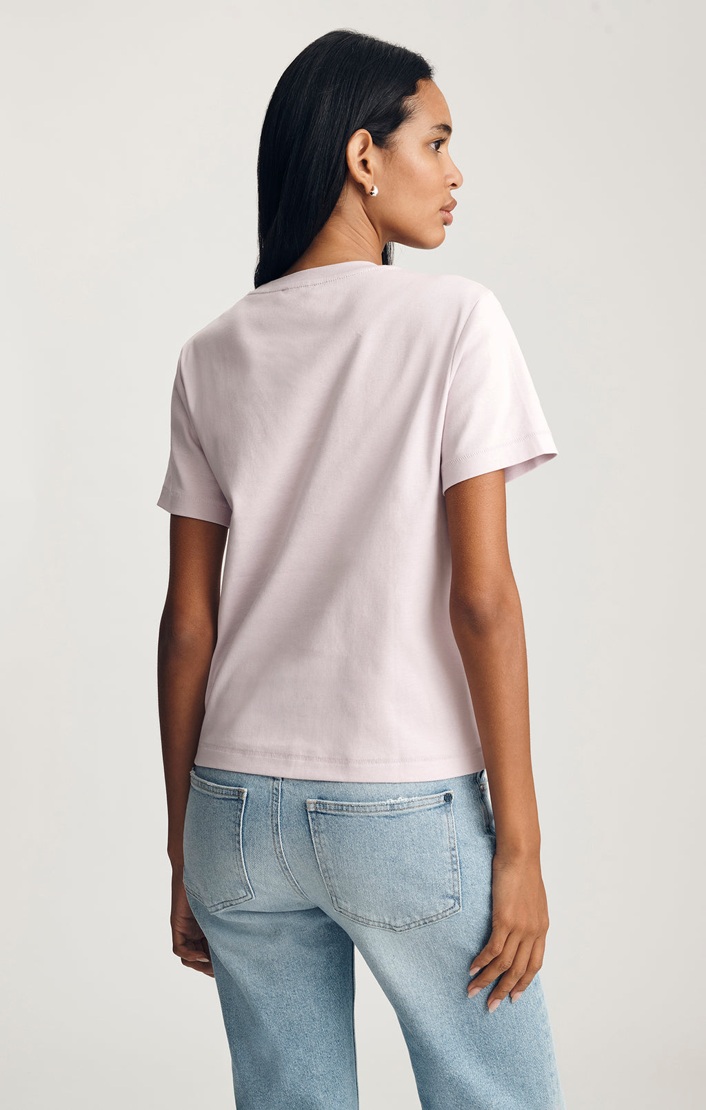 NINA CREW NECK T-SHIRT IN ORCHID HUSH
