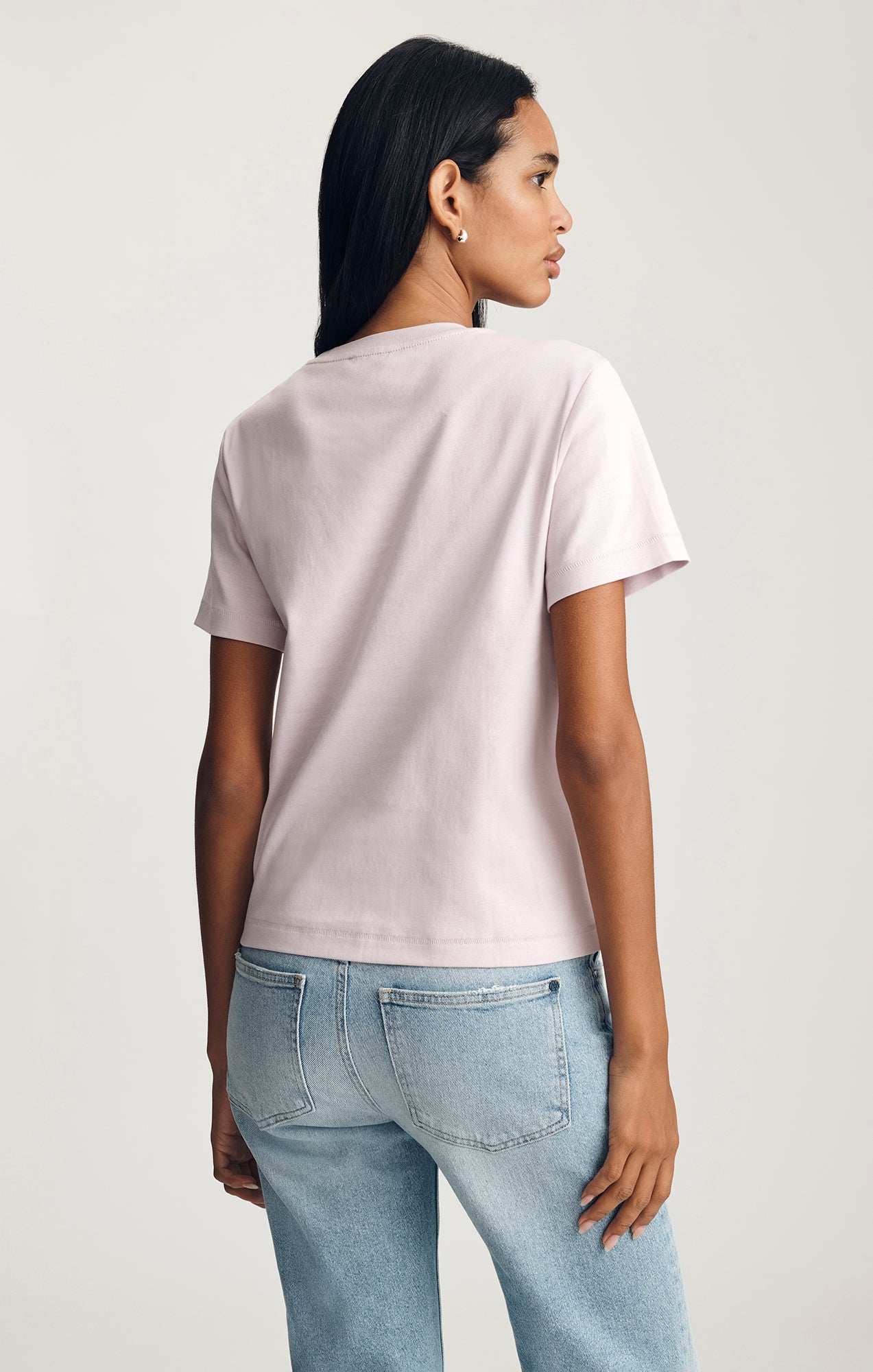 NINA CREW NECK T-SHIRT IN ORCHID HUSH