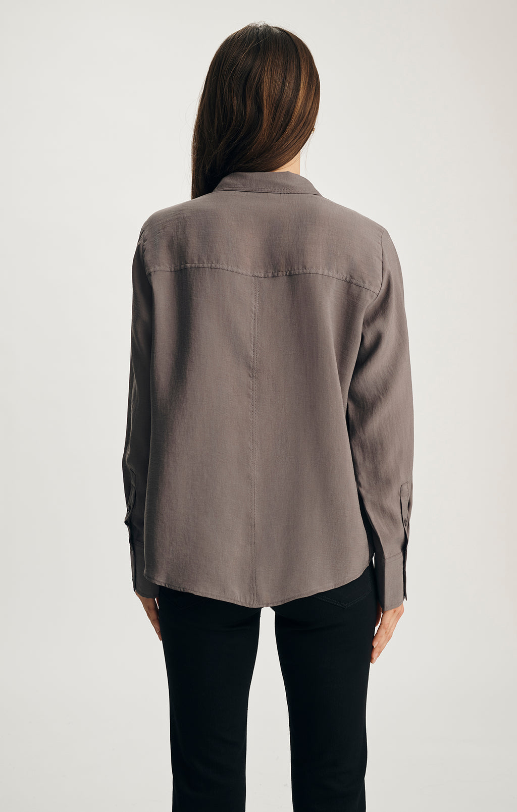 LUXE TOUCH TENCEL™ BUTTON-UP SHIRT IN TORNADO