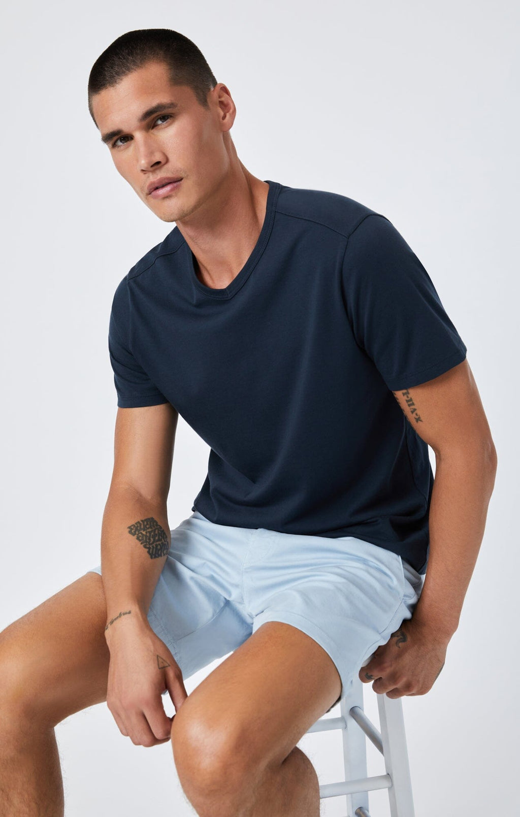 NATE SHORTS IN CELESTIAL BLUE TWILL - Mavi Jeans