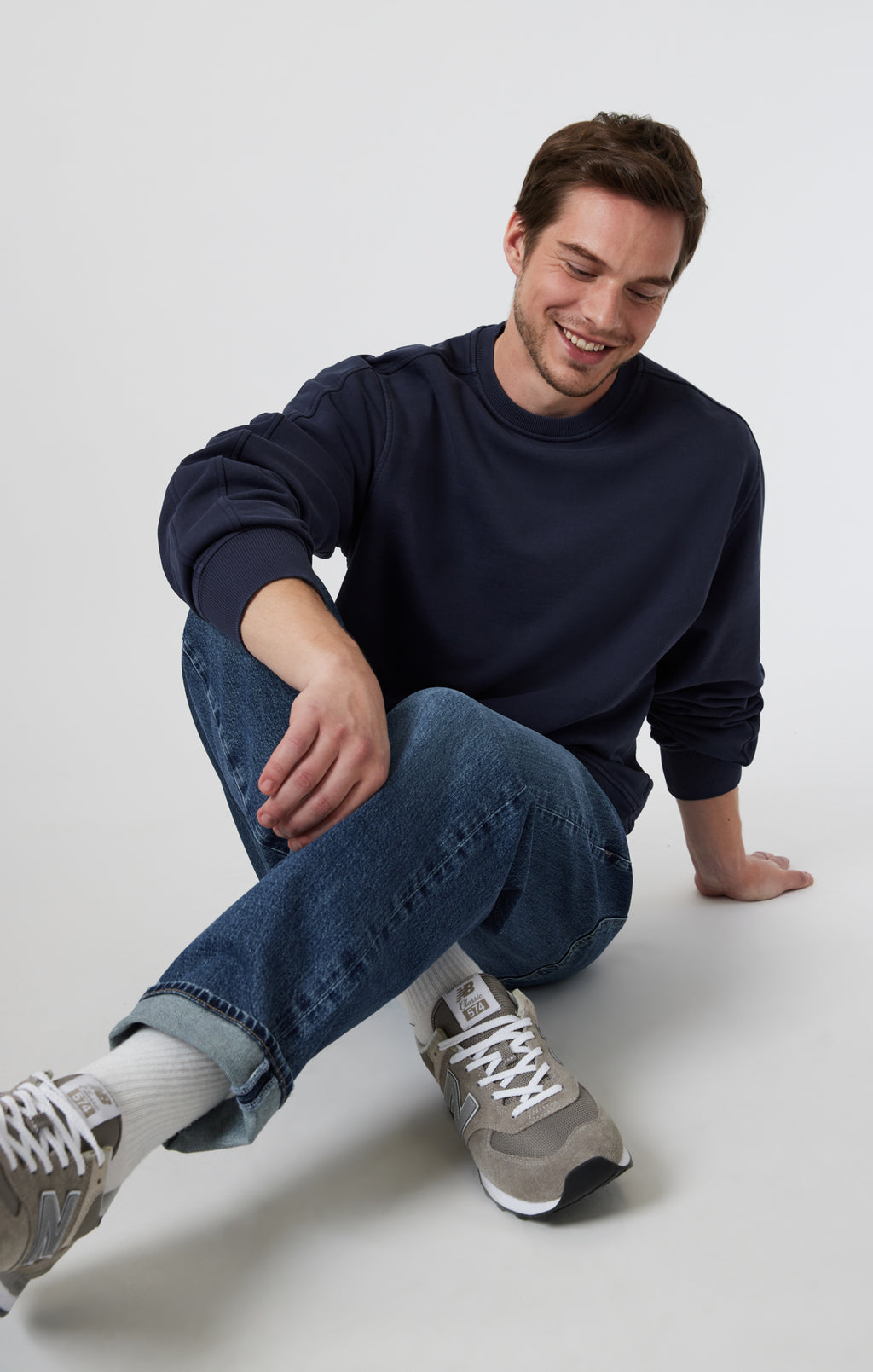 SWEATSHIRT IN COLLEGIATE BLUE - Mavi Jeans