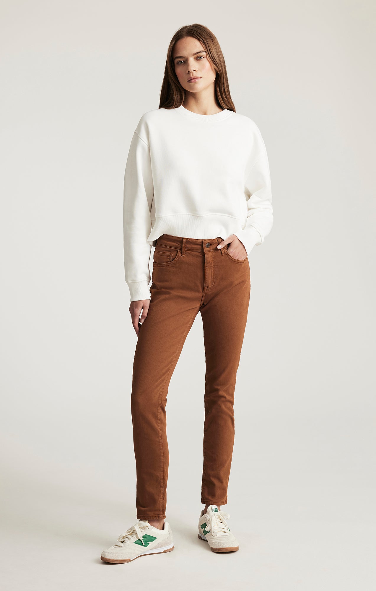 KATHLEEN SLIM BOYFRIEND IN CAMEL FLEX BLUE - Mavi Jeans