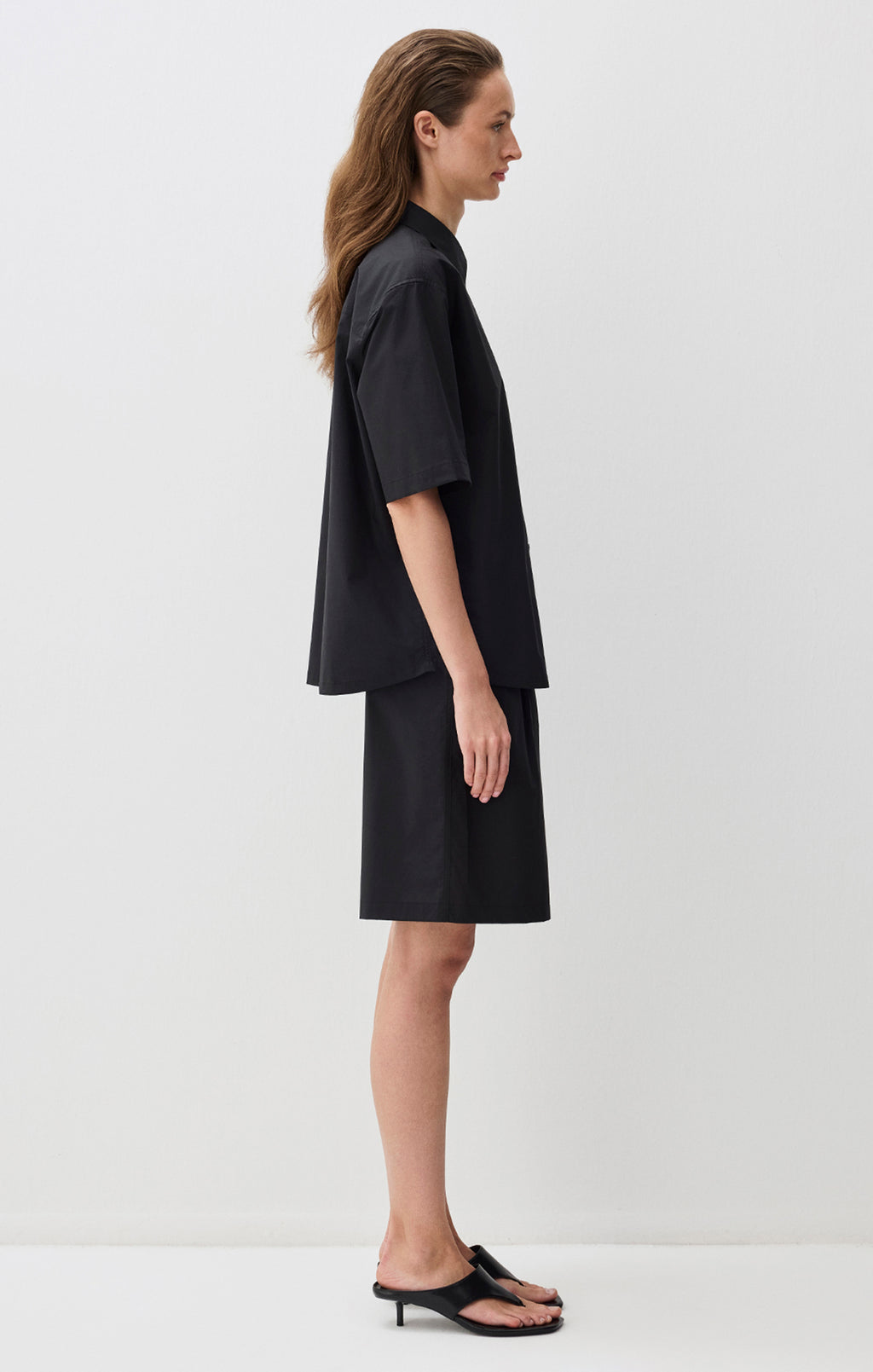 OVERSIZED STRUCTURED SHIRT IN BLACK - Mavi Jeans