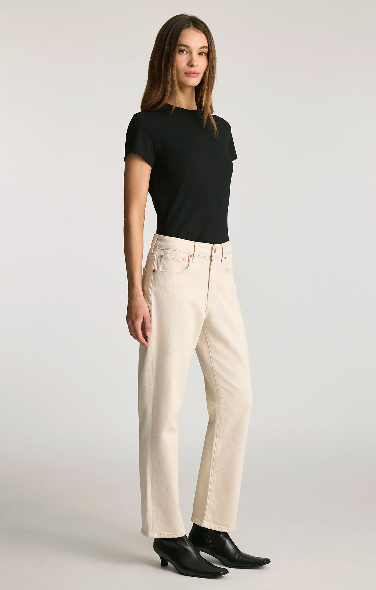 NEW YORK STRAIGHT LEG IN NATURAL ECRU DENIM