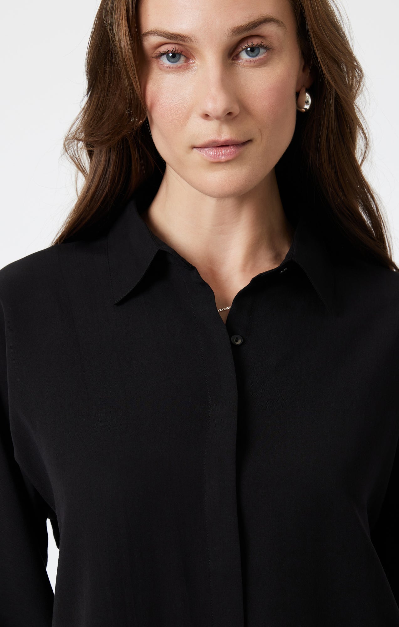 Mavi Women's Long Sleeve Tencel Shirt In Black